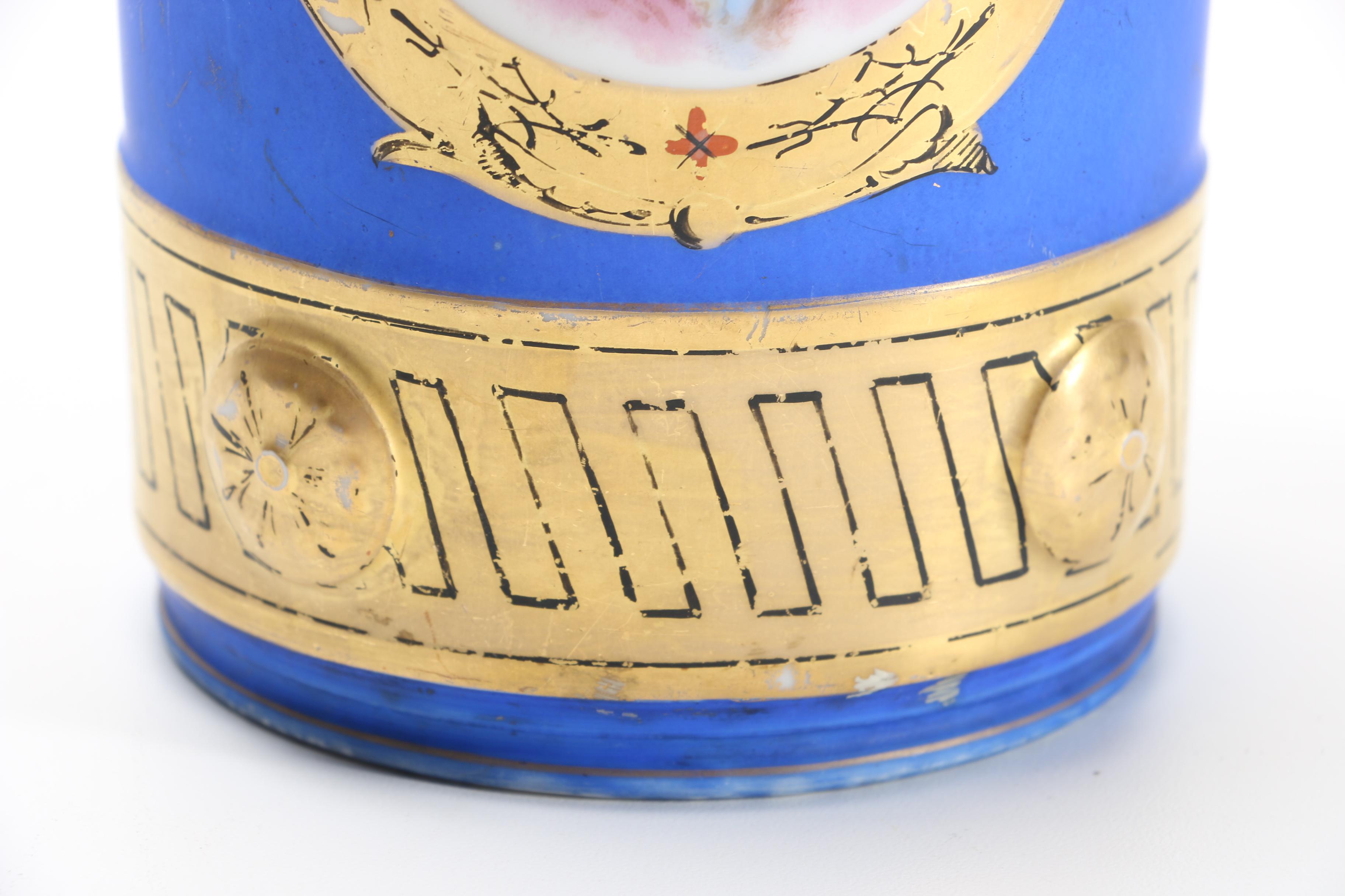 Potschappel Style Figurine and Decorative Vase