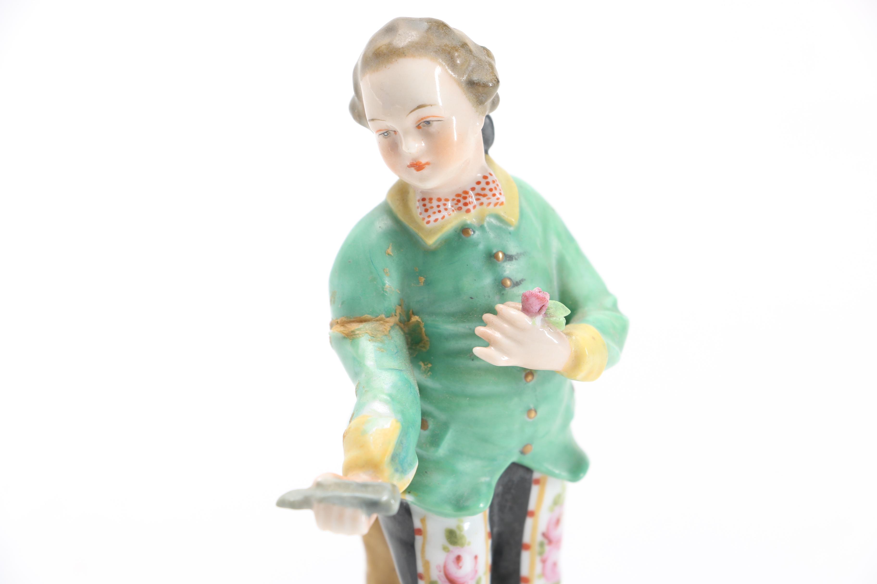 Potschappel Style Figurine and Decorative Vase