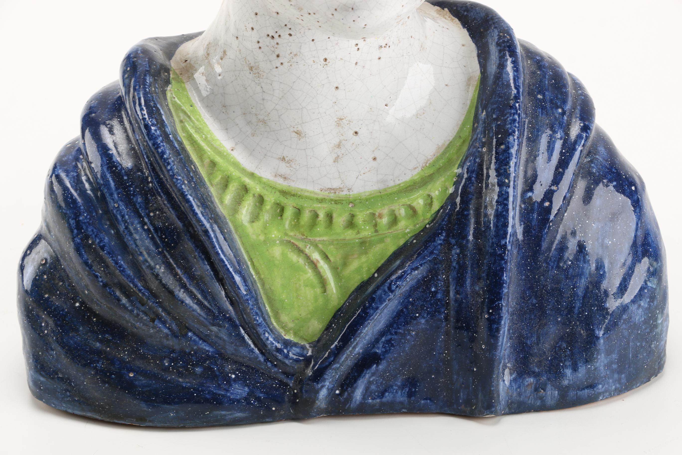 Reproduction Della Robbia "Bust of a Young Boy" Sculpture