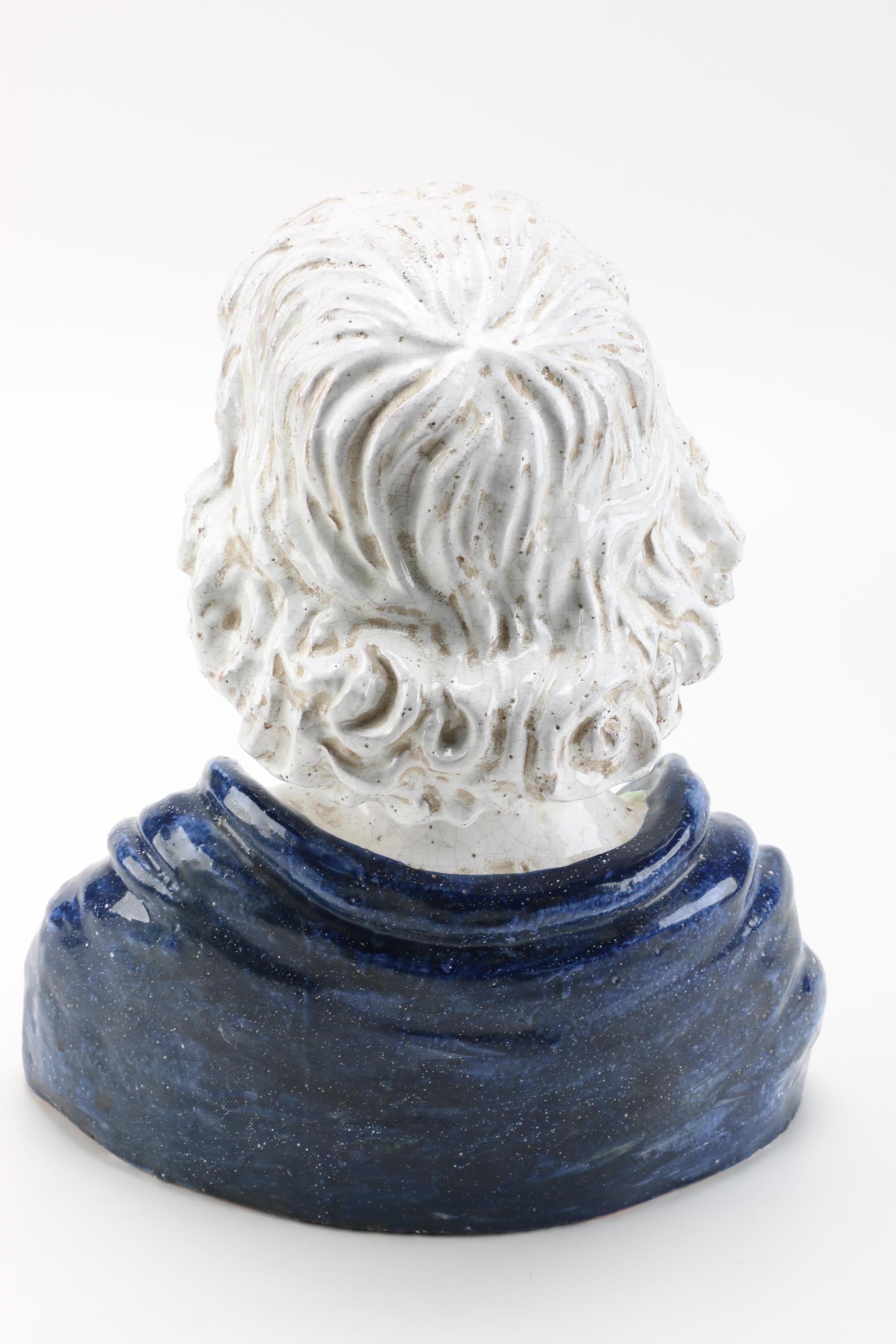 Reproduction Della Robbia "Bust of a Young Boy" Sculpture
