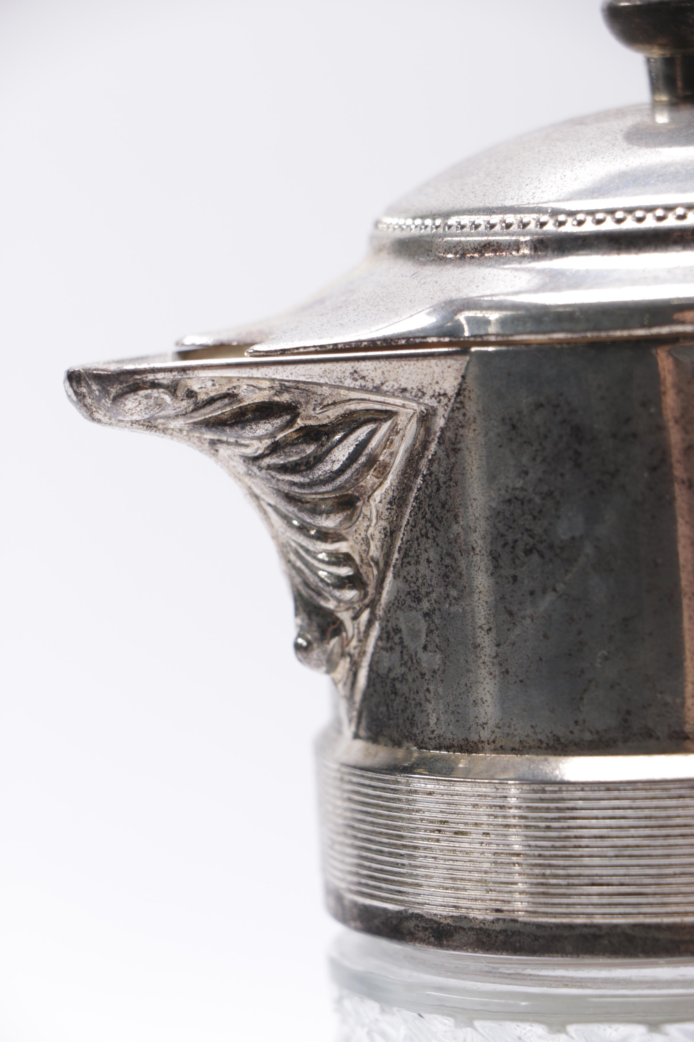 Silver Plate and Cut Glass Pitchers