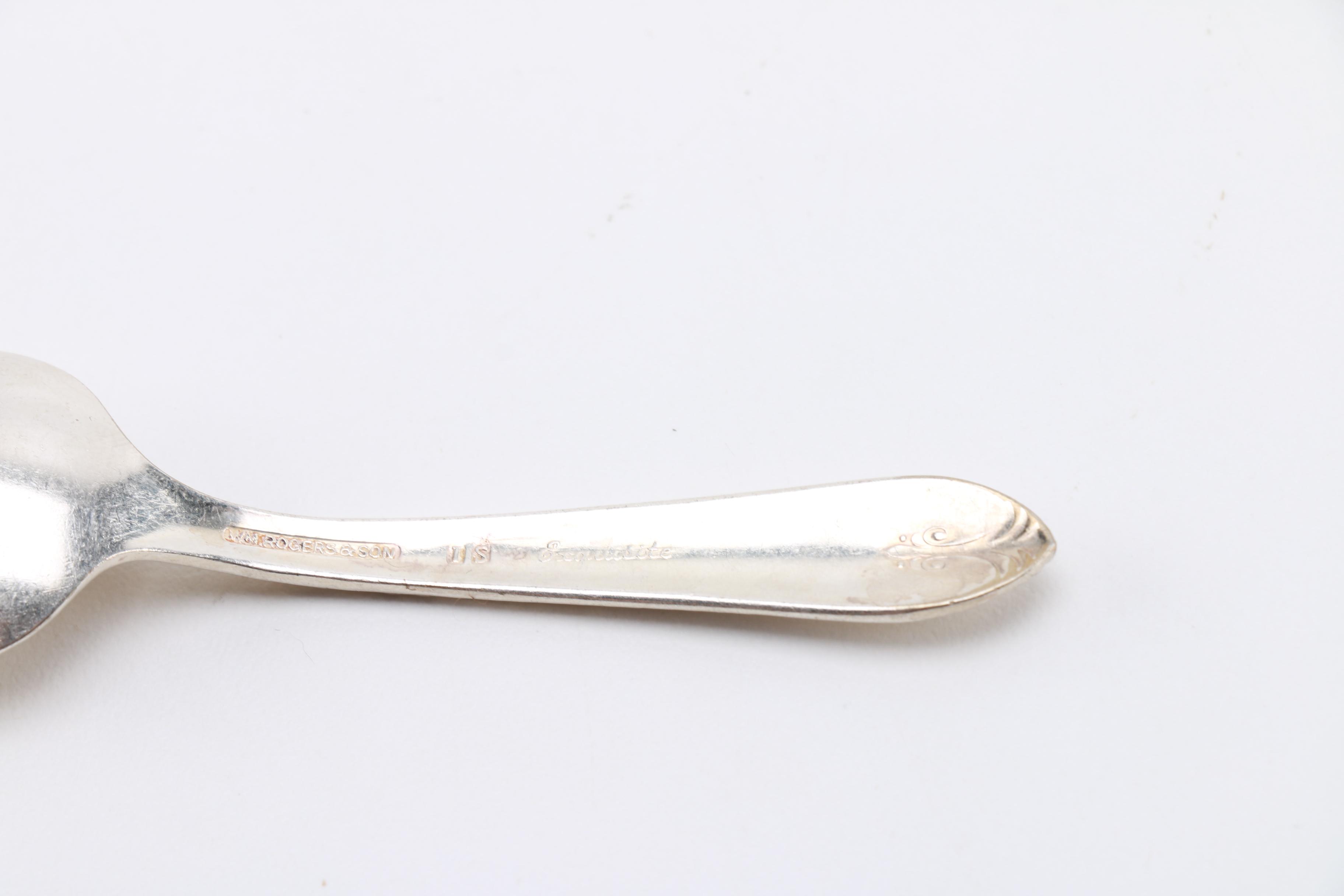 Wm Rogers & Son "Exquisite" Spoon and Other Assorted Silver Plate