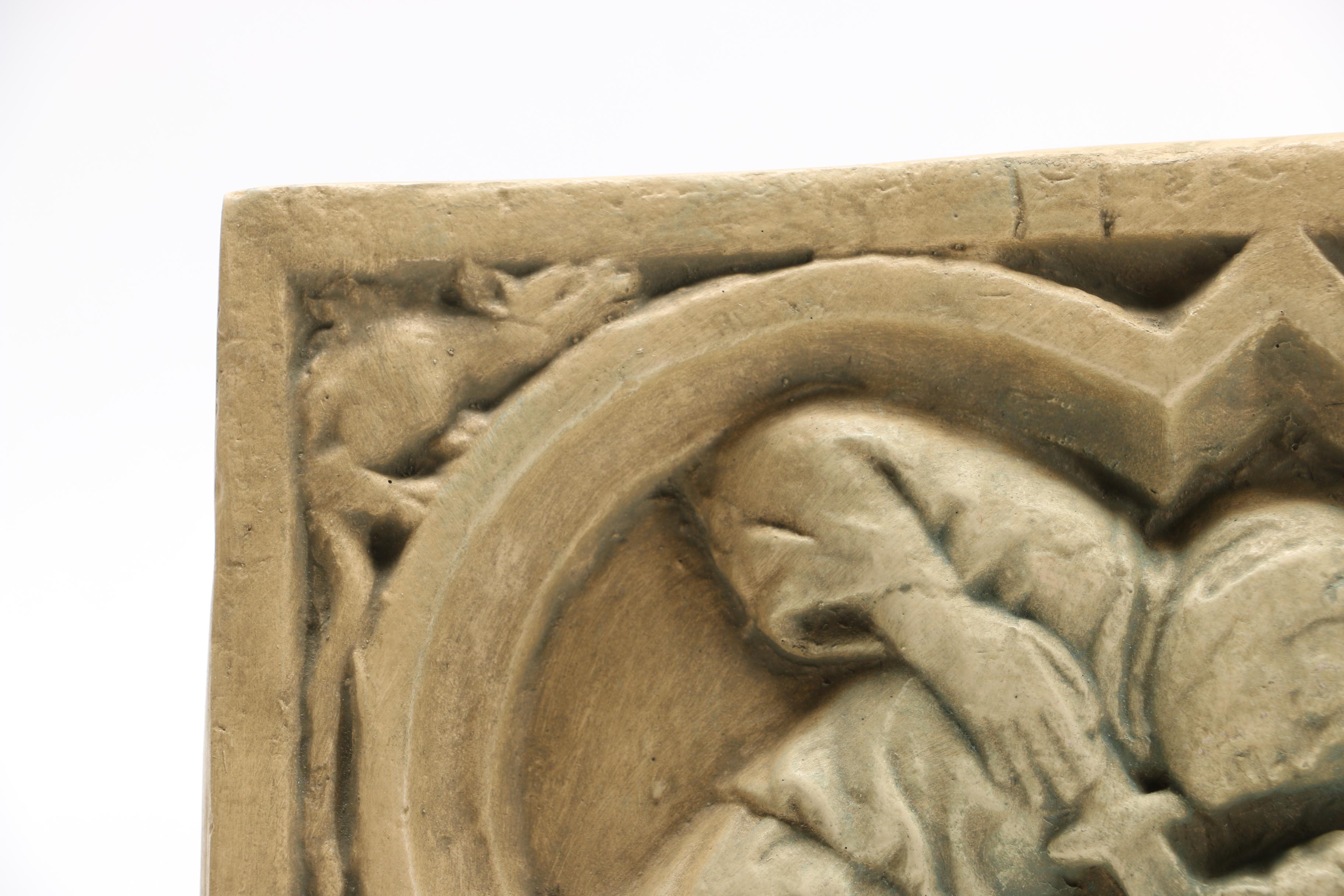 Reproduction Resin Sculpture of St. George Slaying a Dragon