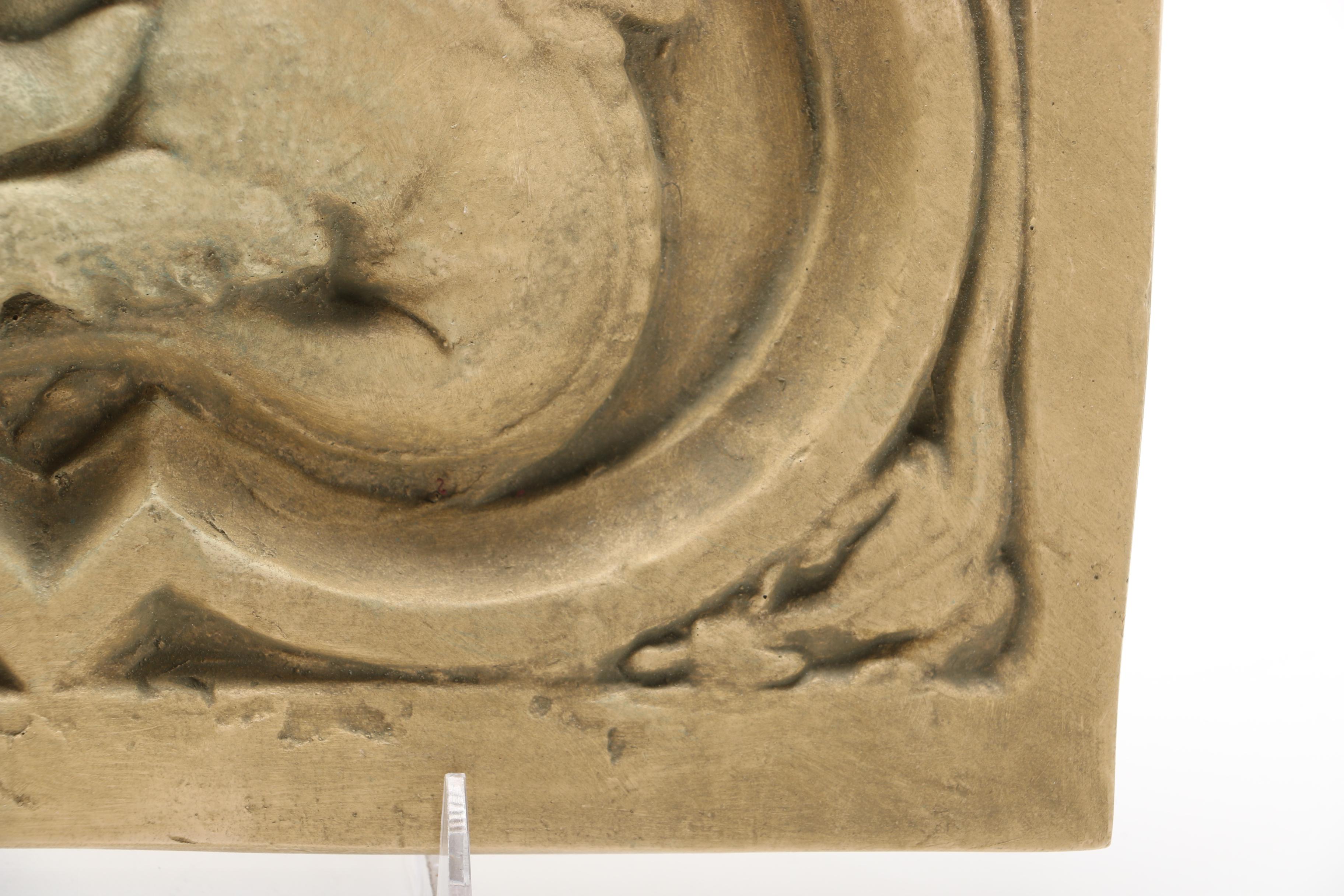 Reproduction Resin Sculpture of St. George Slaying a Dragon