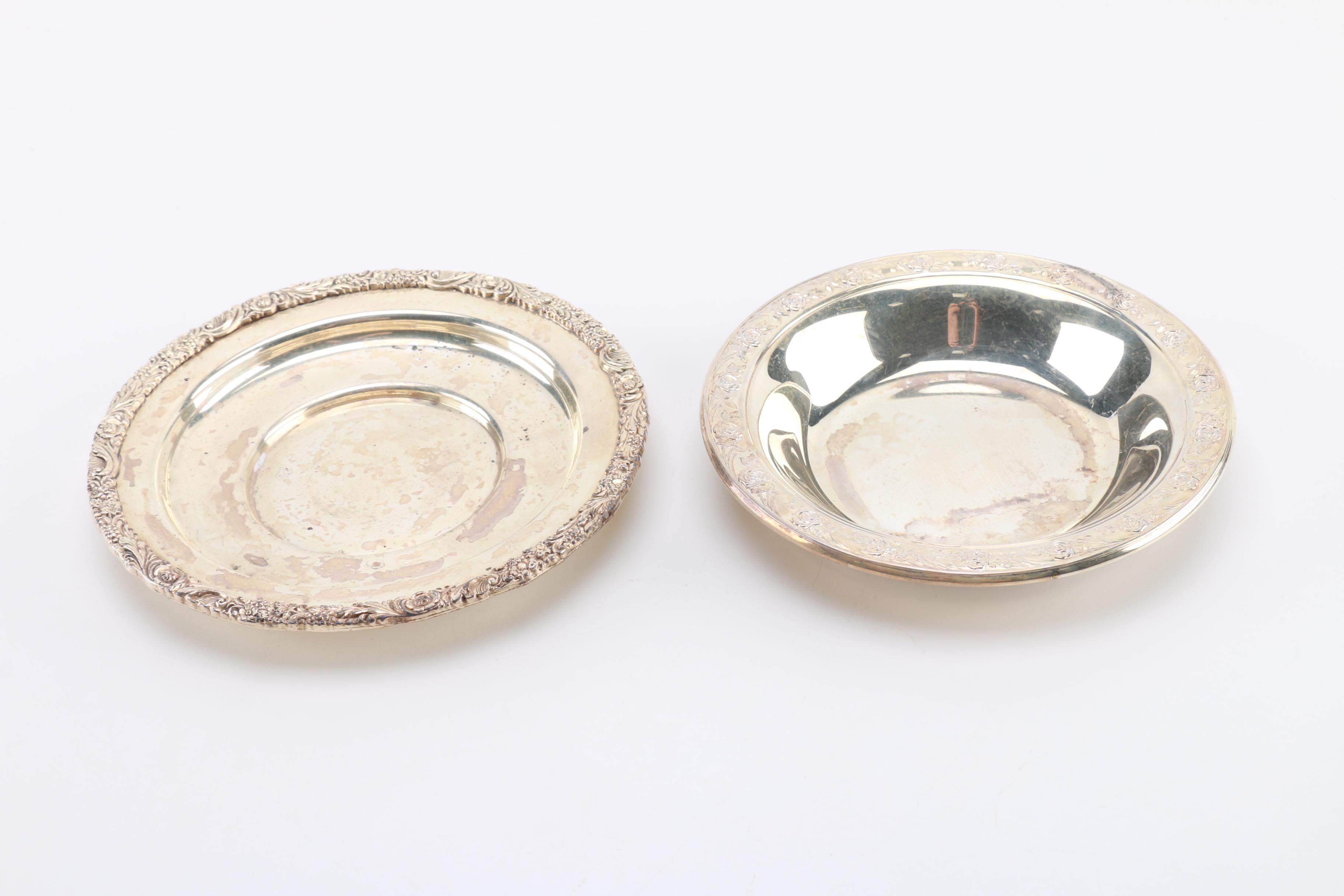 Wilcox Silverplate Co."New Beverly Manor" Bowl and Other Silver Plate Servingware