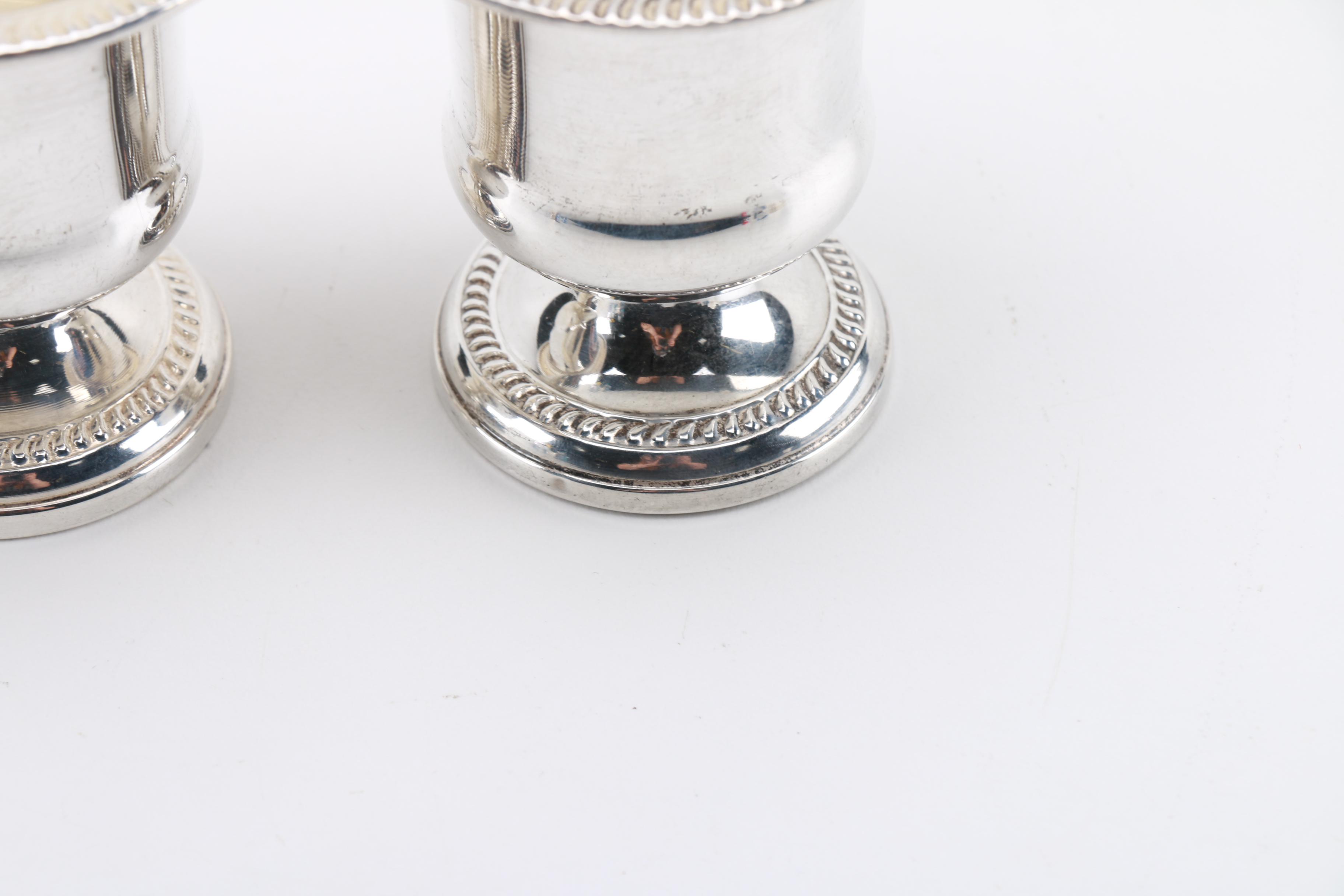 Sterling Silver Pedestalled Cigarette Holders Featuring Fisher