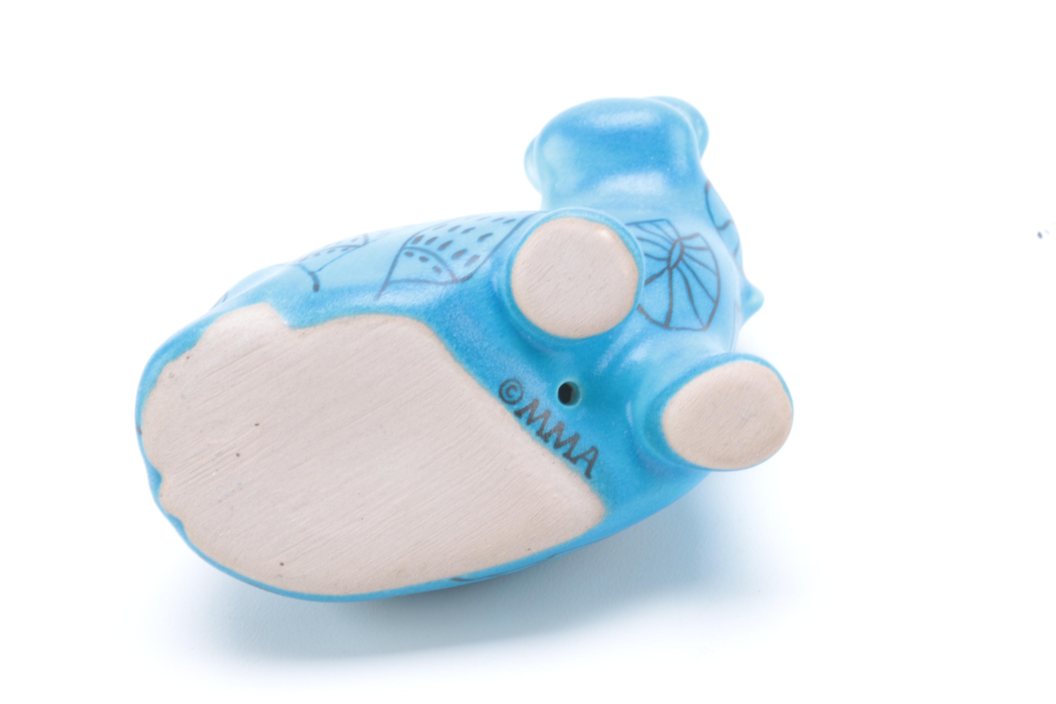 Metropolitan Museum of Art Reproduction "Blue Ankh" and "William The Hippo" Figurines