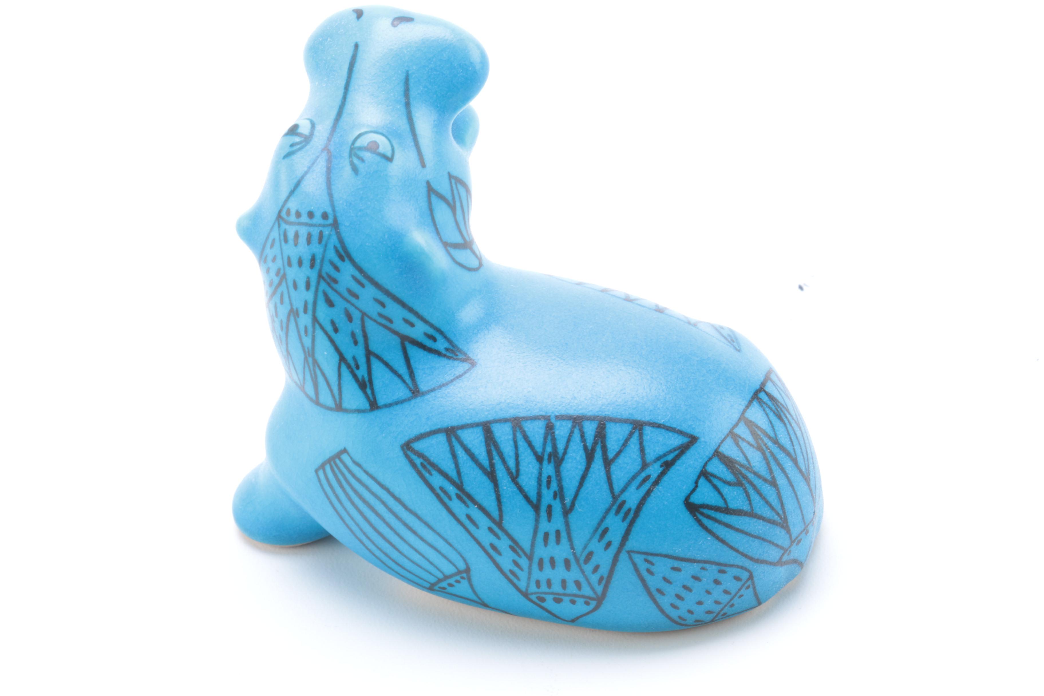 Metropolitan Museum of Art Reproduction "Blue Ankh" and "William The Hippo" Figurines