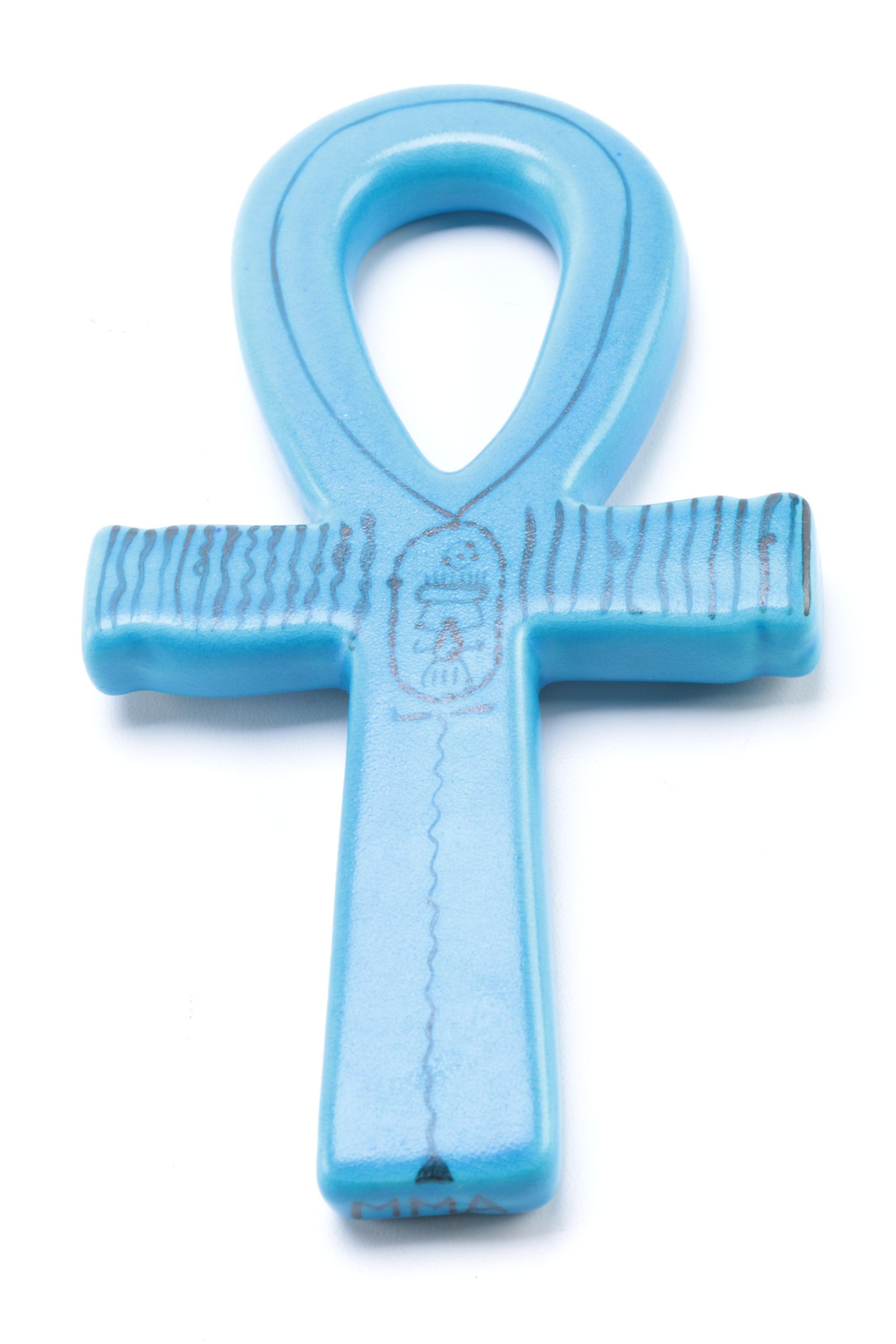 Metropolitan Museum of Art Reproduction "Blue Ankh" and "William The Hippo" Figurines