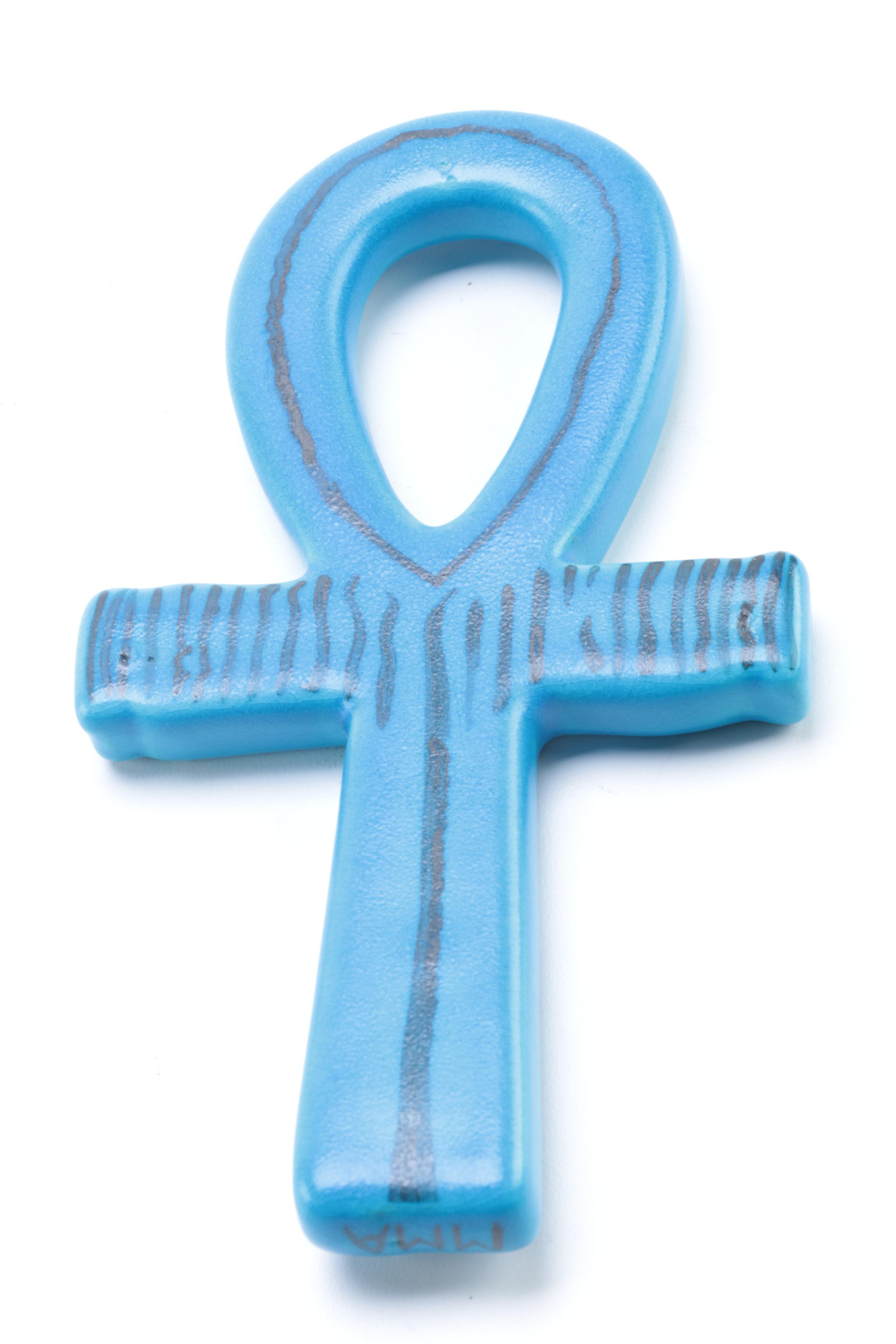 Metropolitan Museum of Art Reproduction "Blue Ankh" and "William The Hippo" Figurines