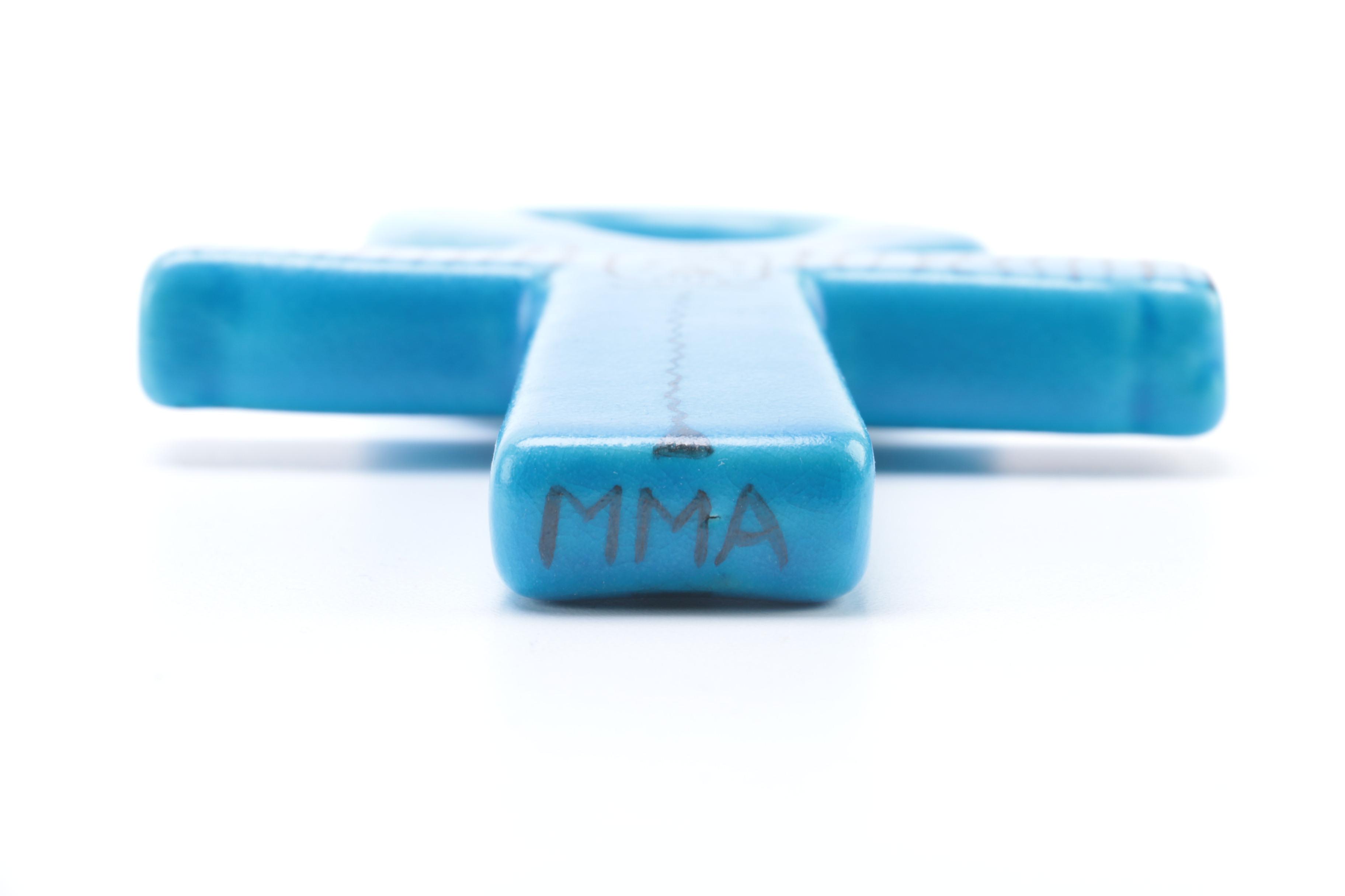 Metropolitan Museum of Art Reproduction "Blue Ankh" and "William The Hippo" Figurines