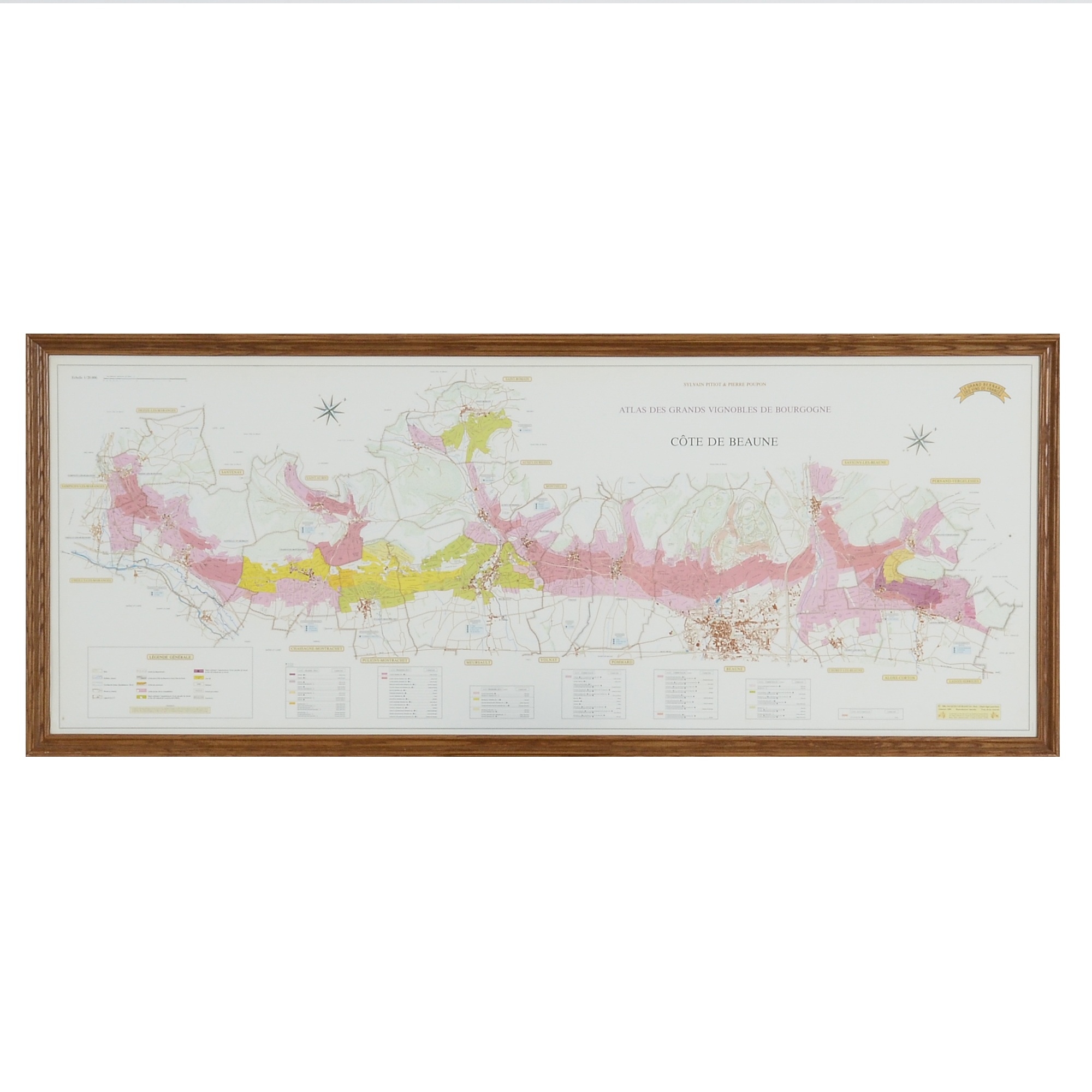 Two Wine Atlas Maps of Côte de Beaune & Côte de Nuits