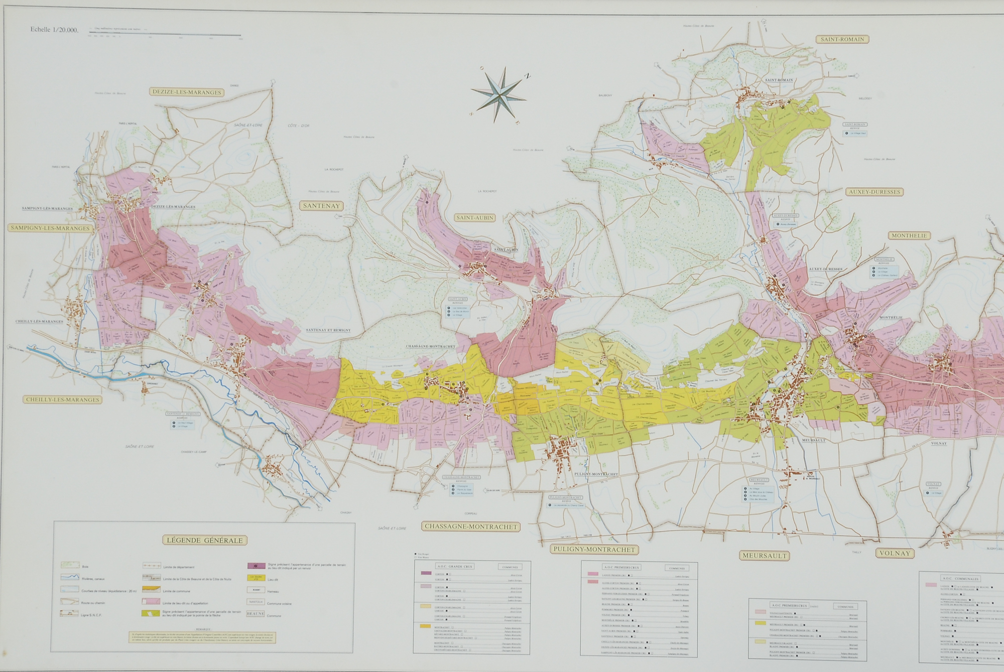 Two Wine Atlas Maps of Côte de Beaune & Côte de Nuits