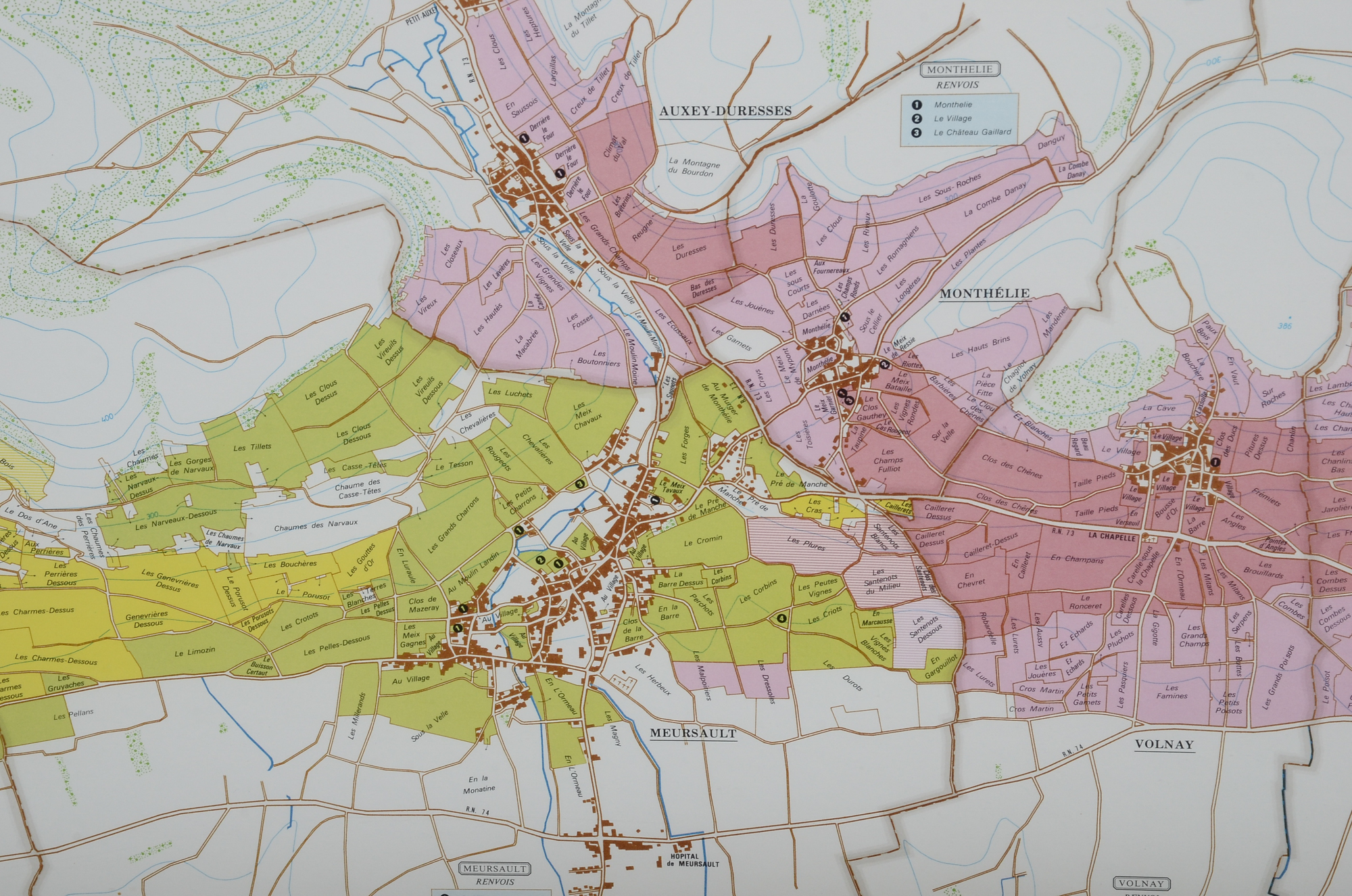Two Wine Atlas Maps of Côte de Beaune & Côte de Nuits