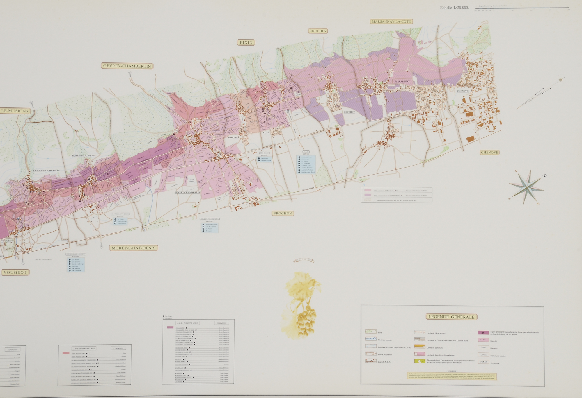 Two Wine Atlas Maps of Côte de Beaune & Côte de Nuits
