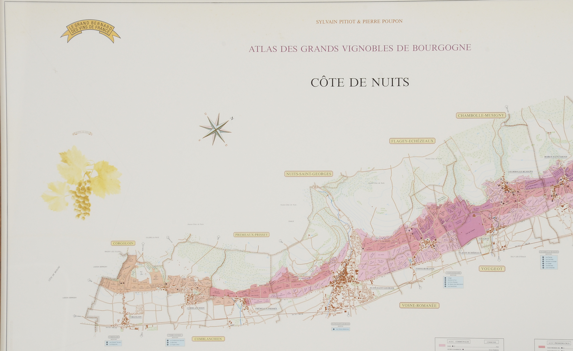 Two Wine Atlas Maps of Côte de Beaune & Côte de Nuits