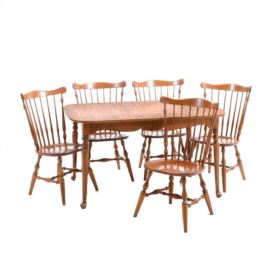 Mid-Century Dining Set with Ethan Allen Chairs