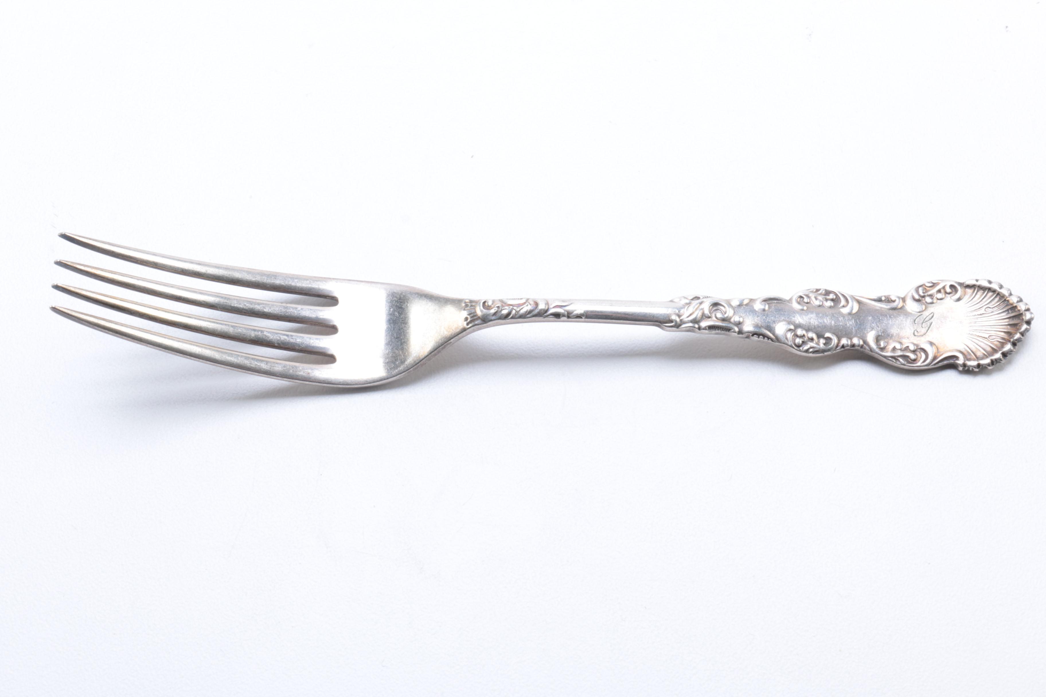 Wm Rogers & Son "Exquisite" Fork and Other Assorted Silver Plate