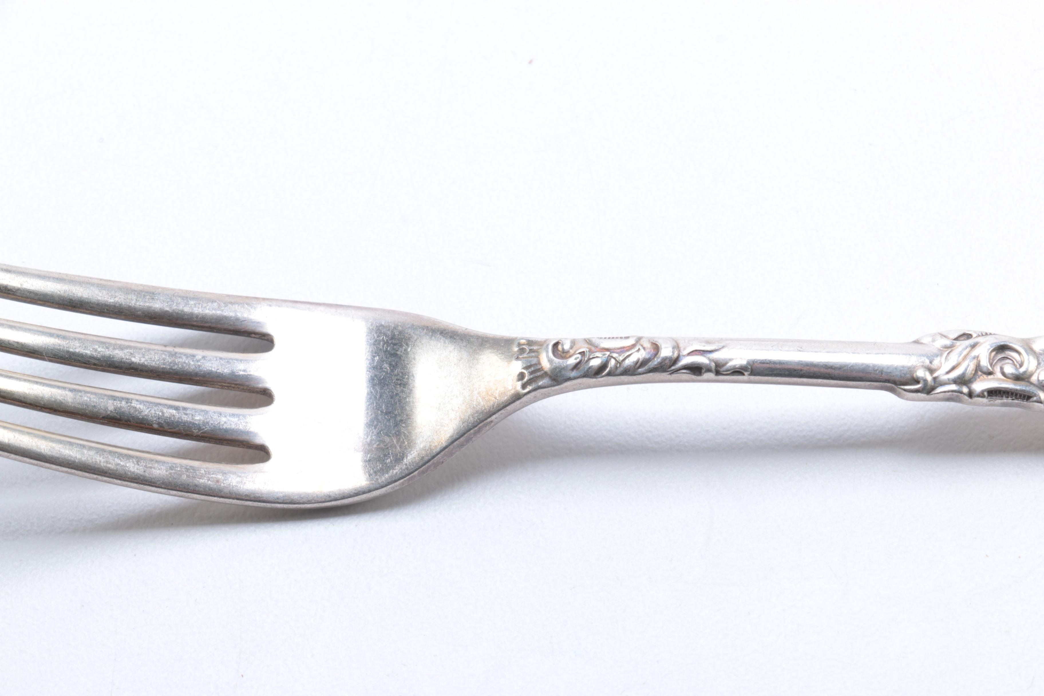 Wm Rogers & Son "Exquisite" Fork and Other Assorted Silver Plate