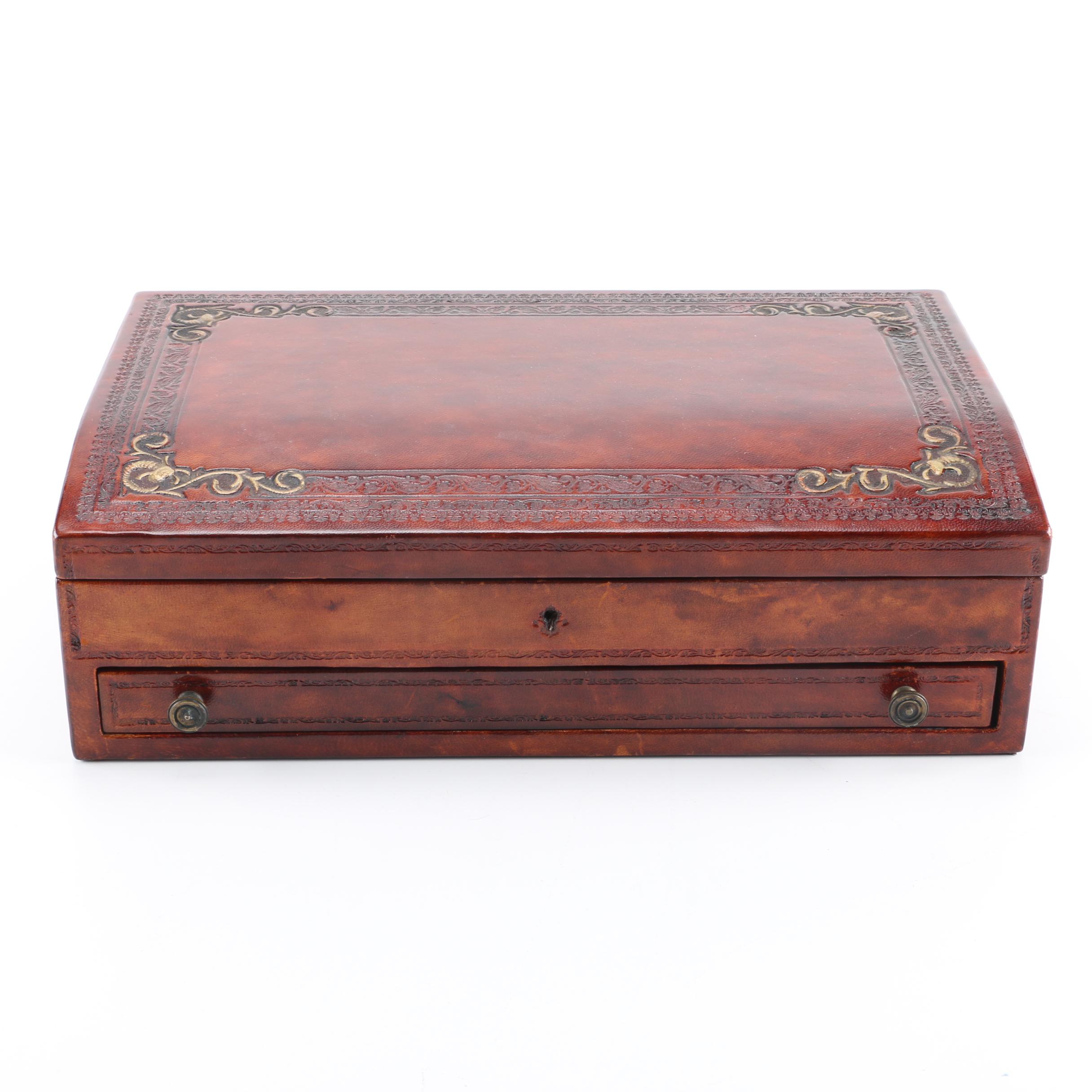 Leather Covered Pen Case