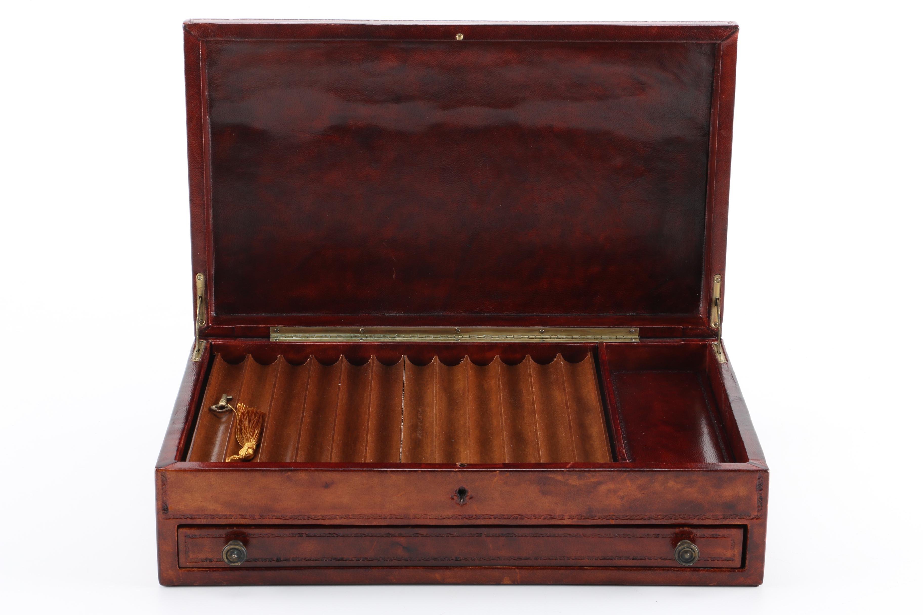 Leather Covered Pen Case