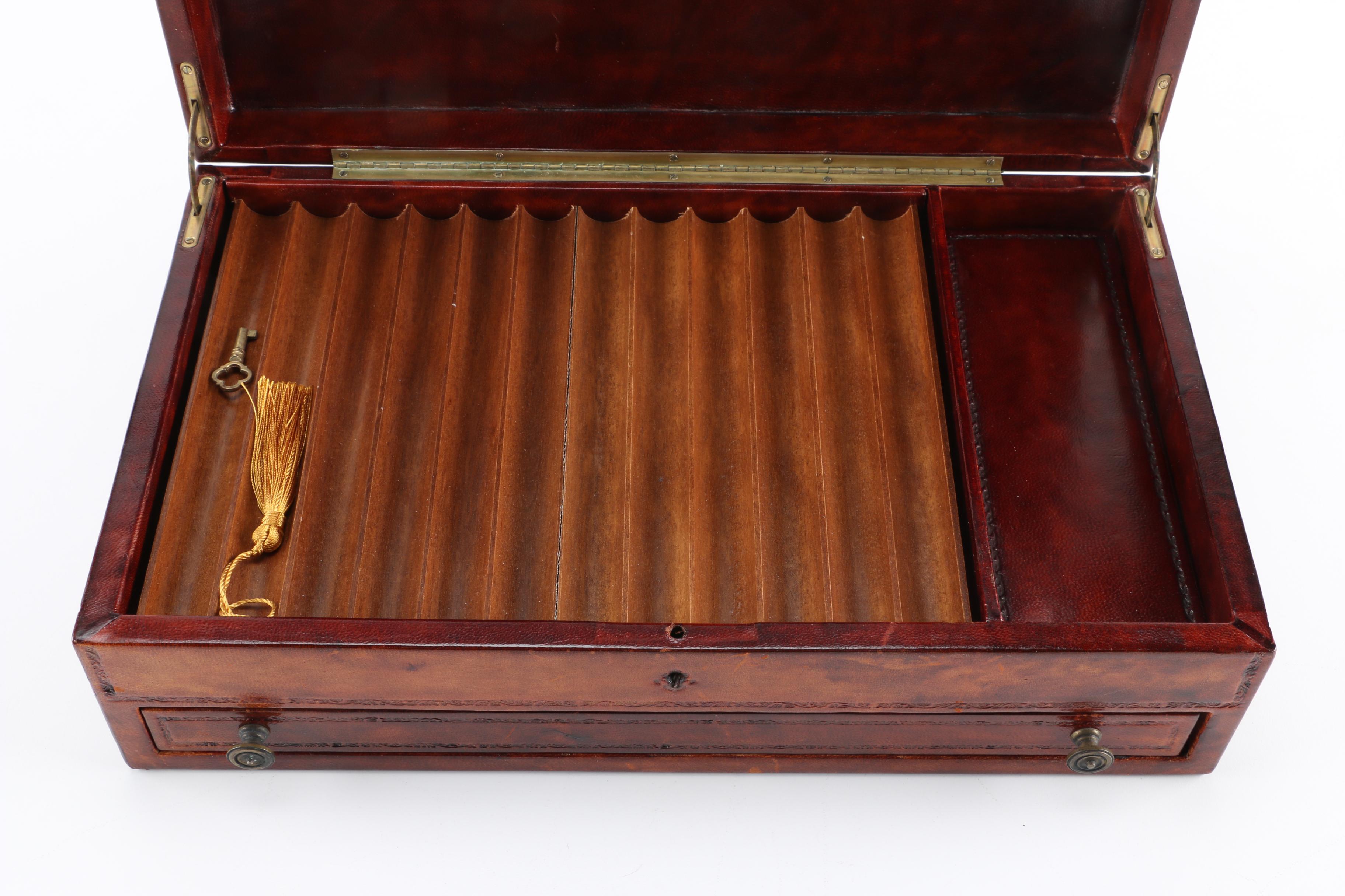 Leather Covered Pen Case