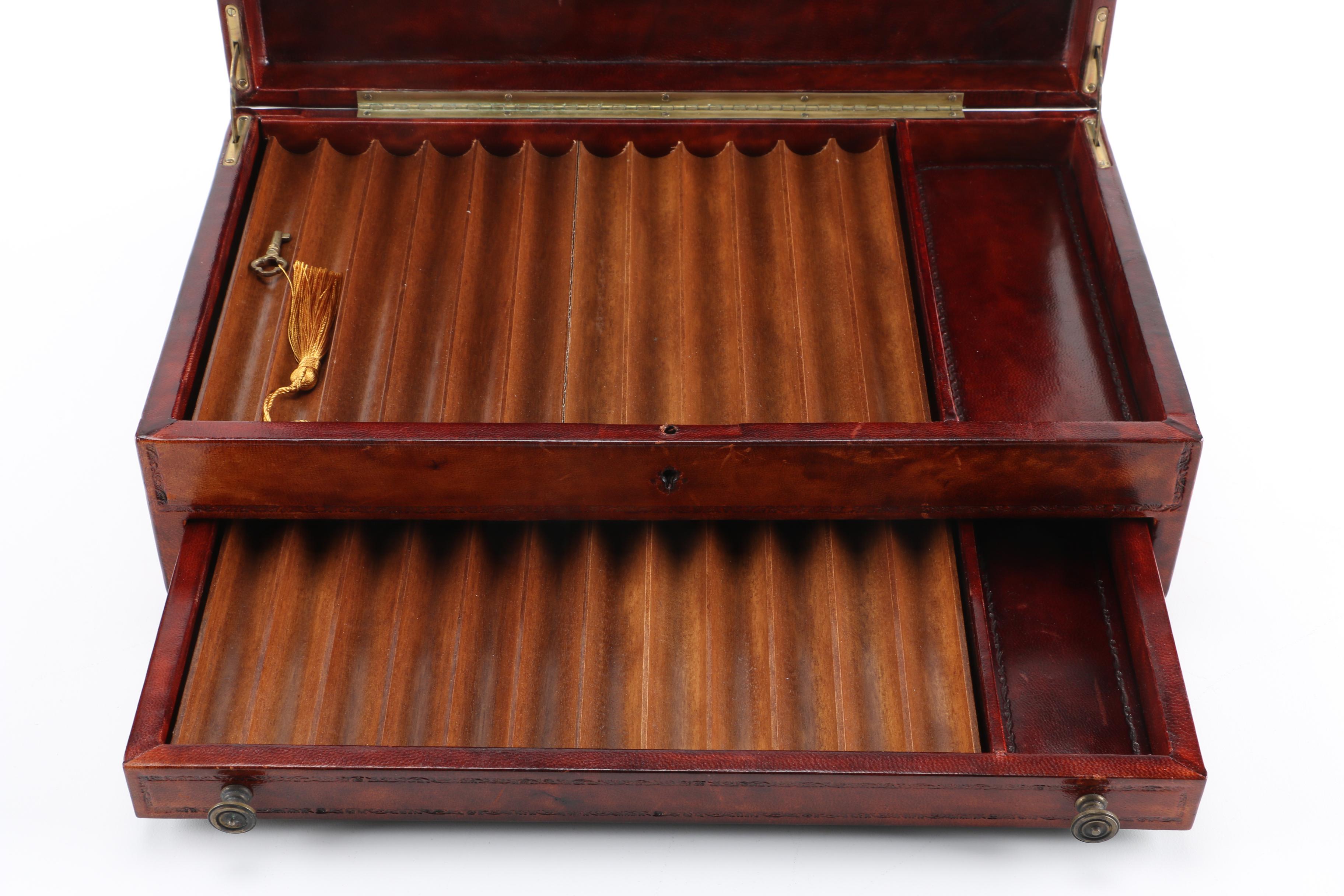 Leather Covered Pen Case