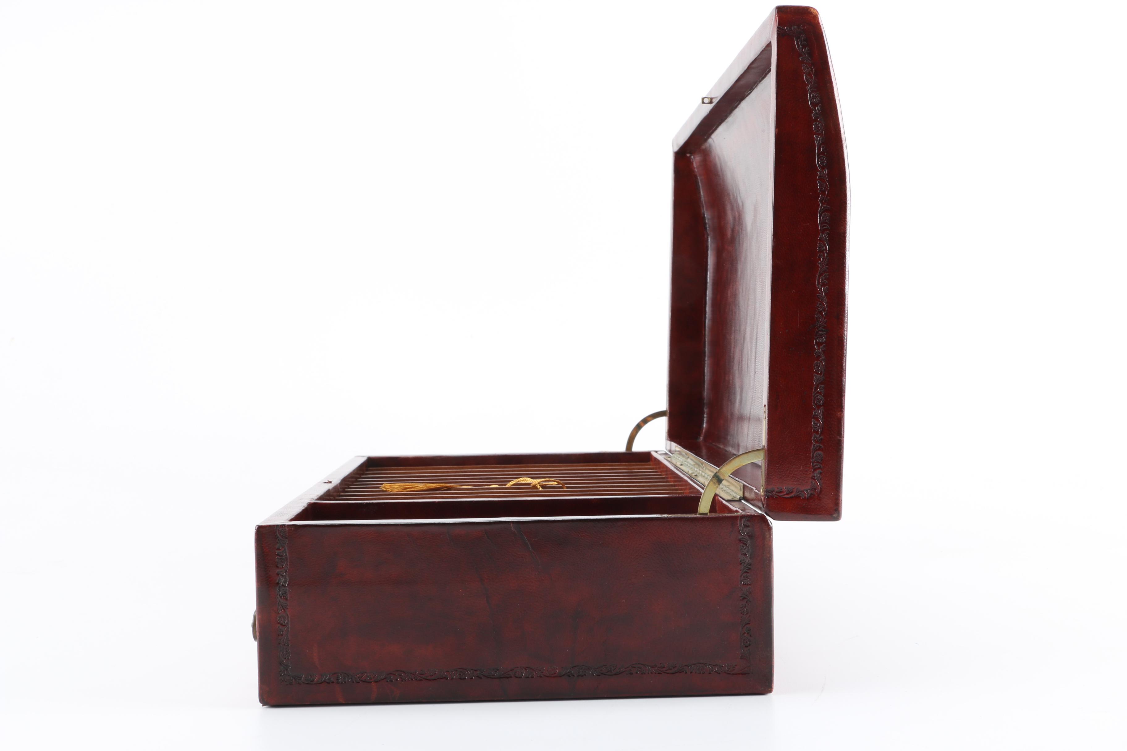 Leather Covered Pen Case