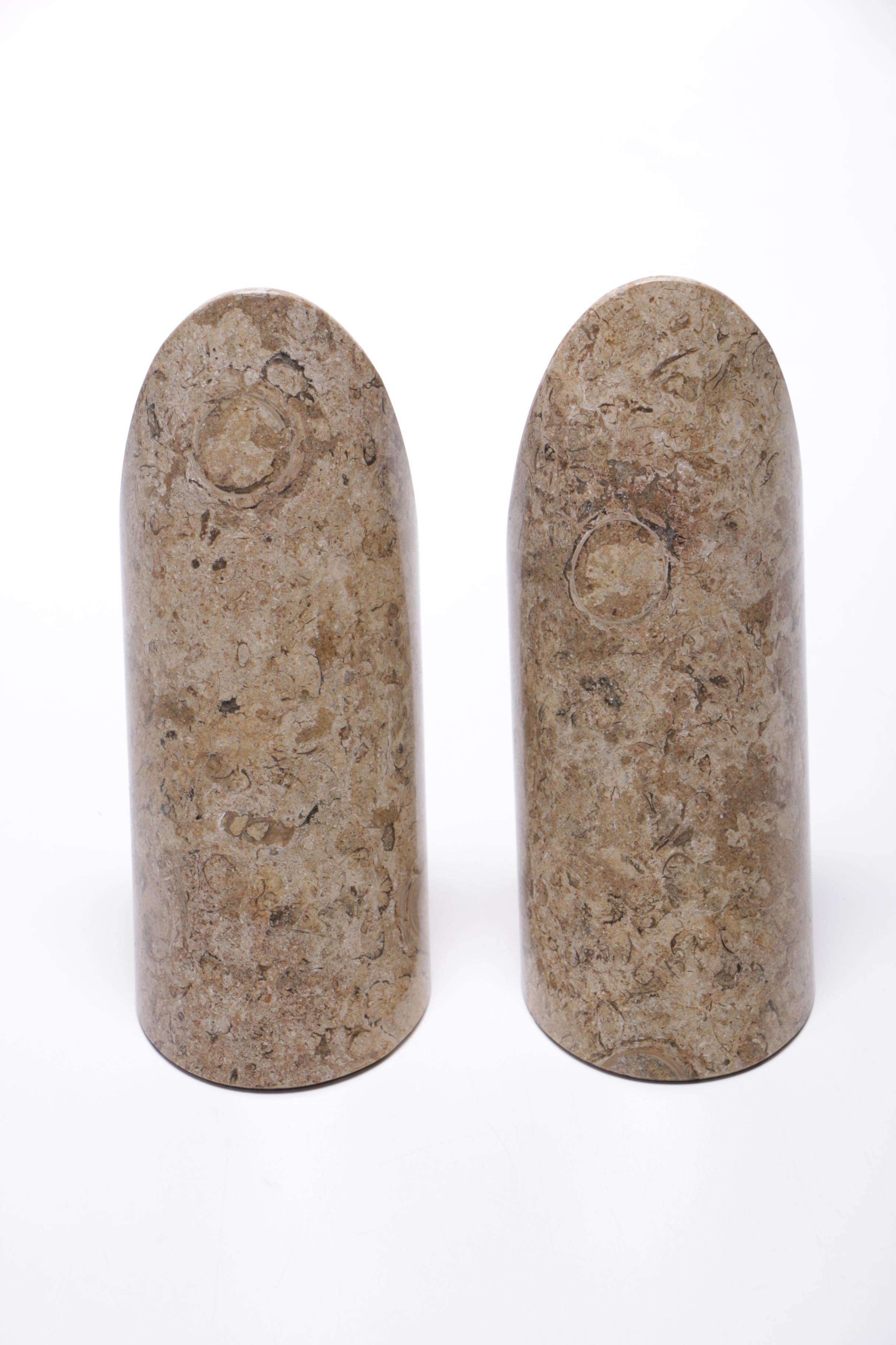 Fossiliferous Limestone Bookends