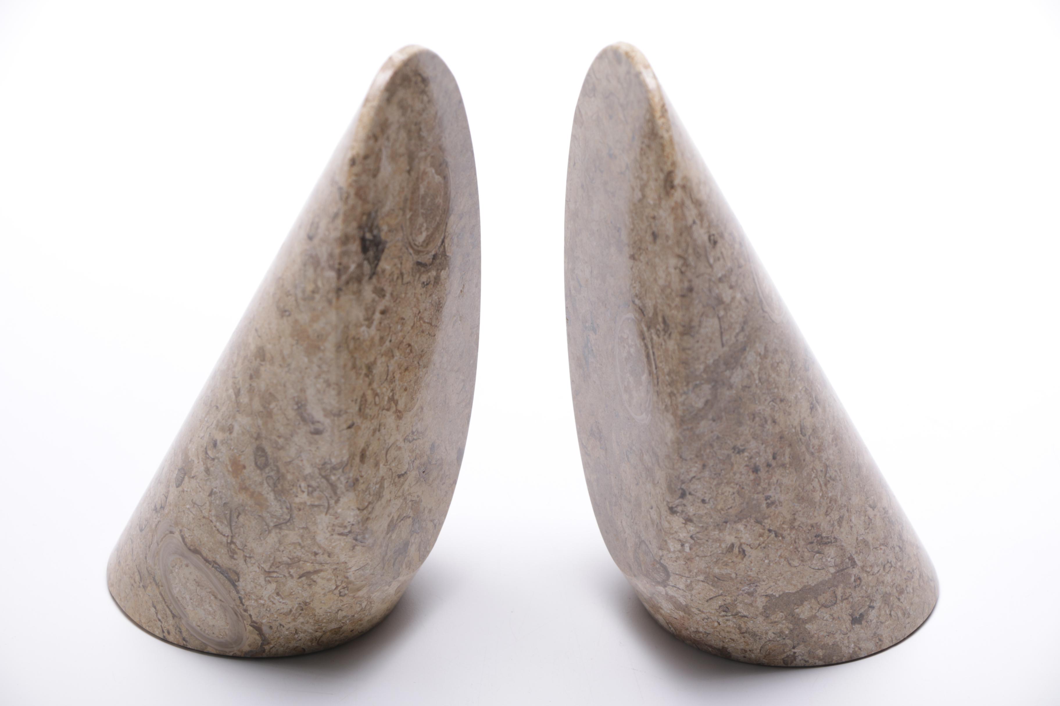 Fossiliferous Limestone Bookends
