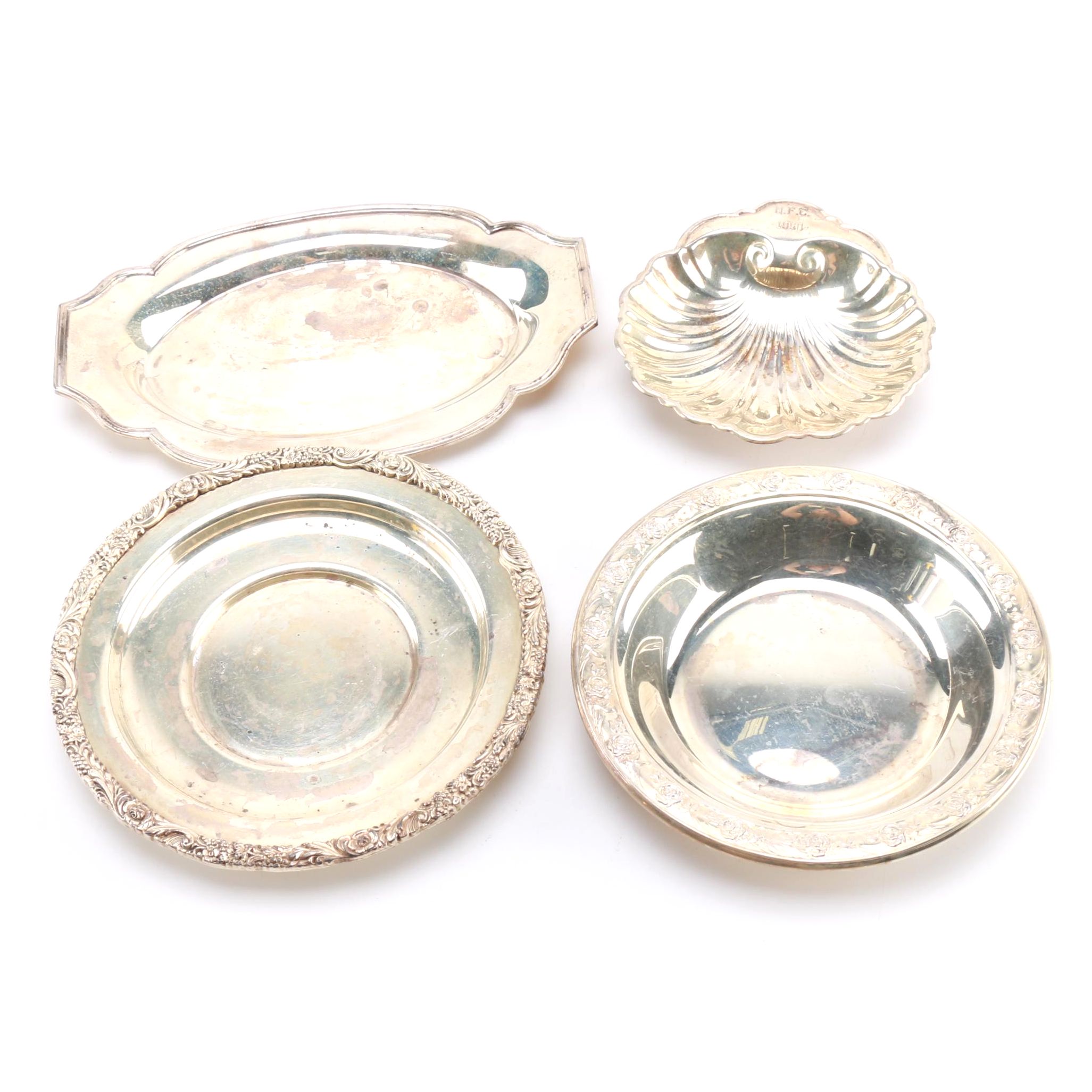 Wilcox Silverplate Co."New Beverly Manor" Bowl and Other Silver Plate Servingware