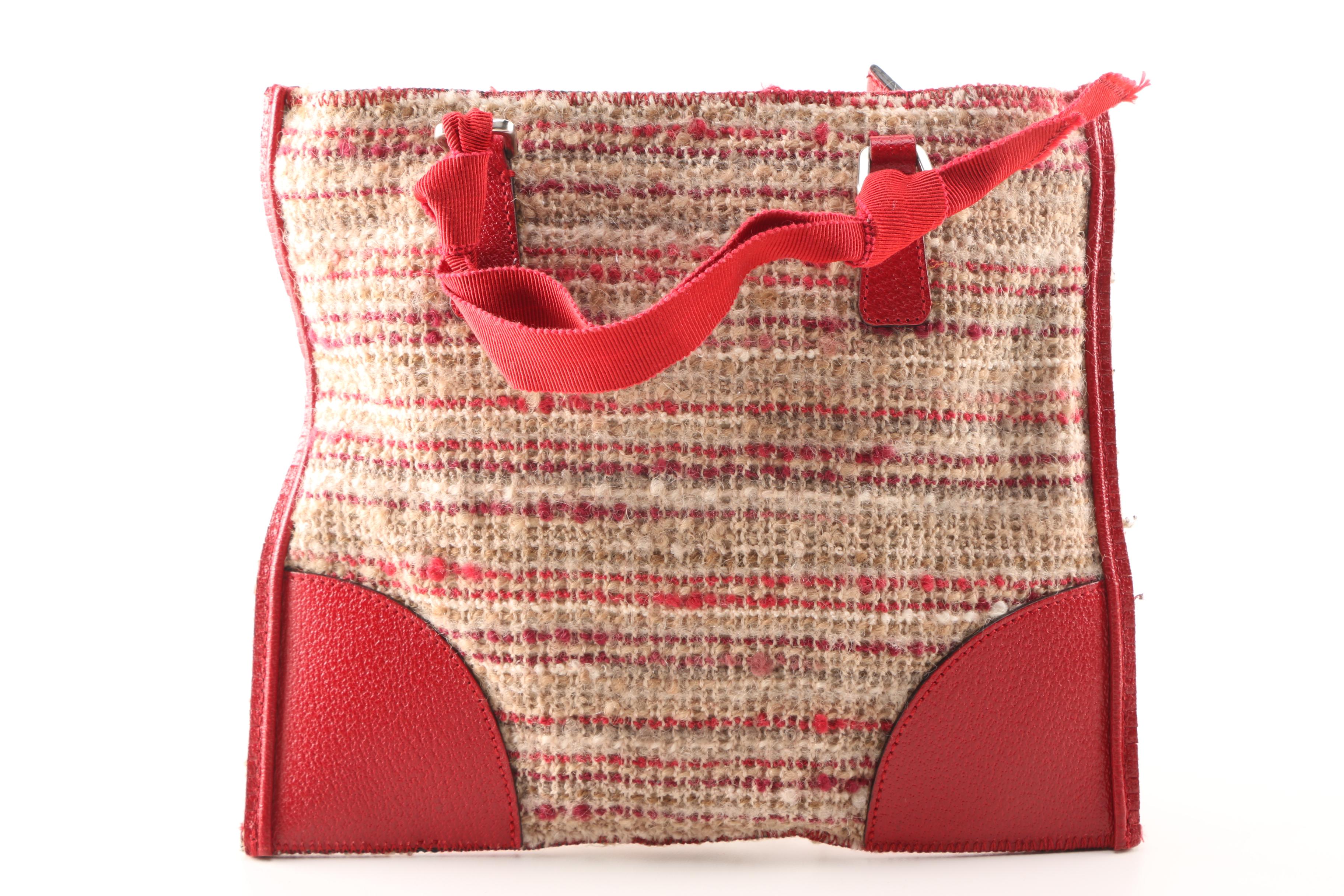 Prada Tweed and Leather Bag