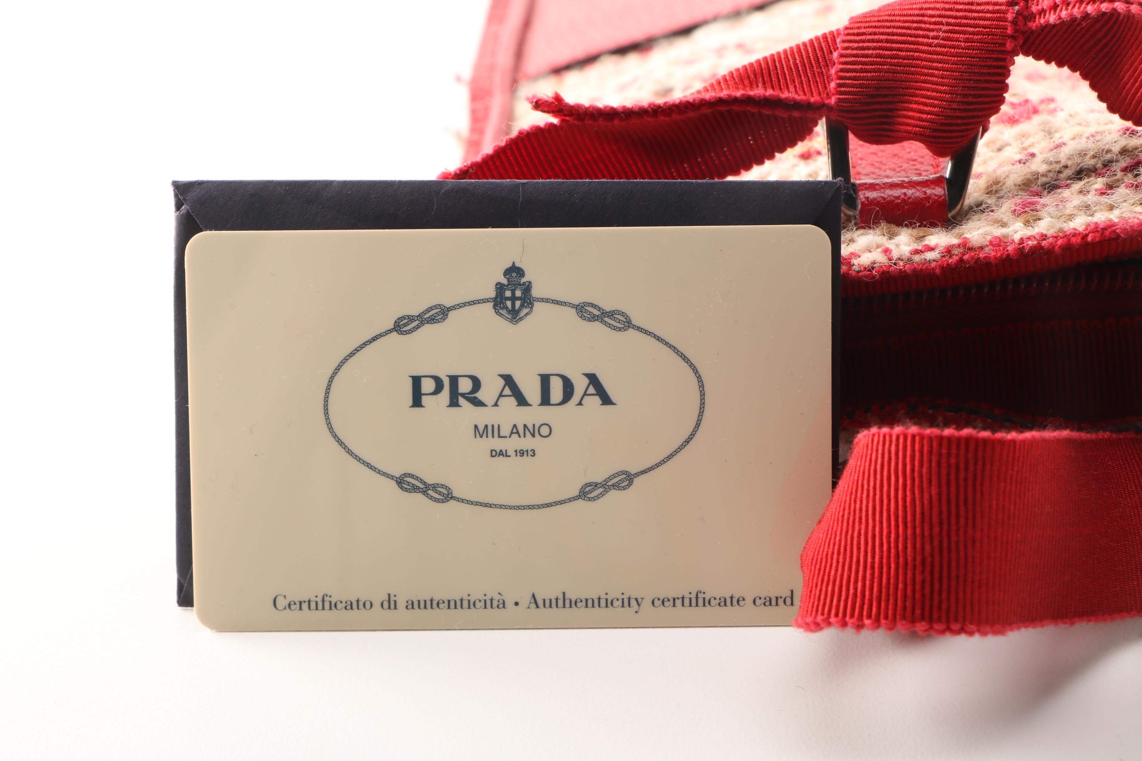 Prada Tweed and Leather Bag