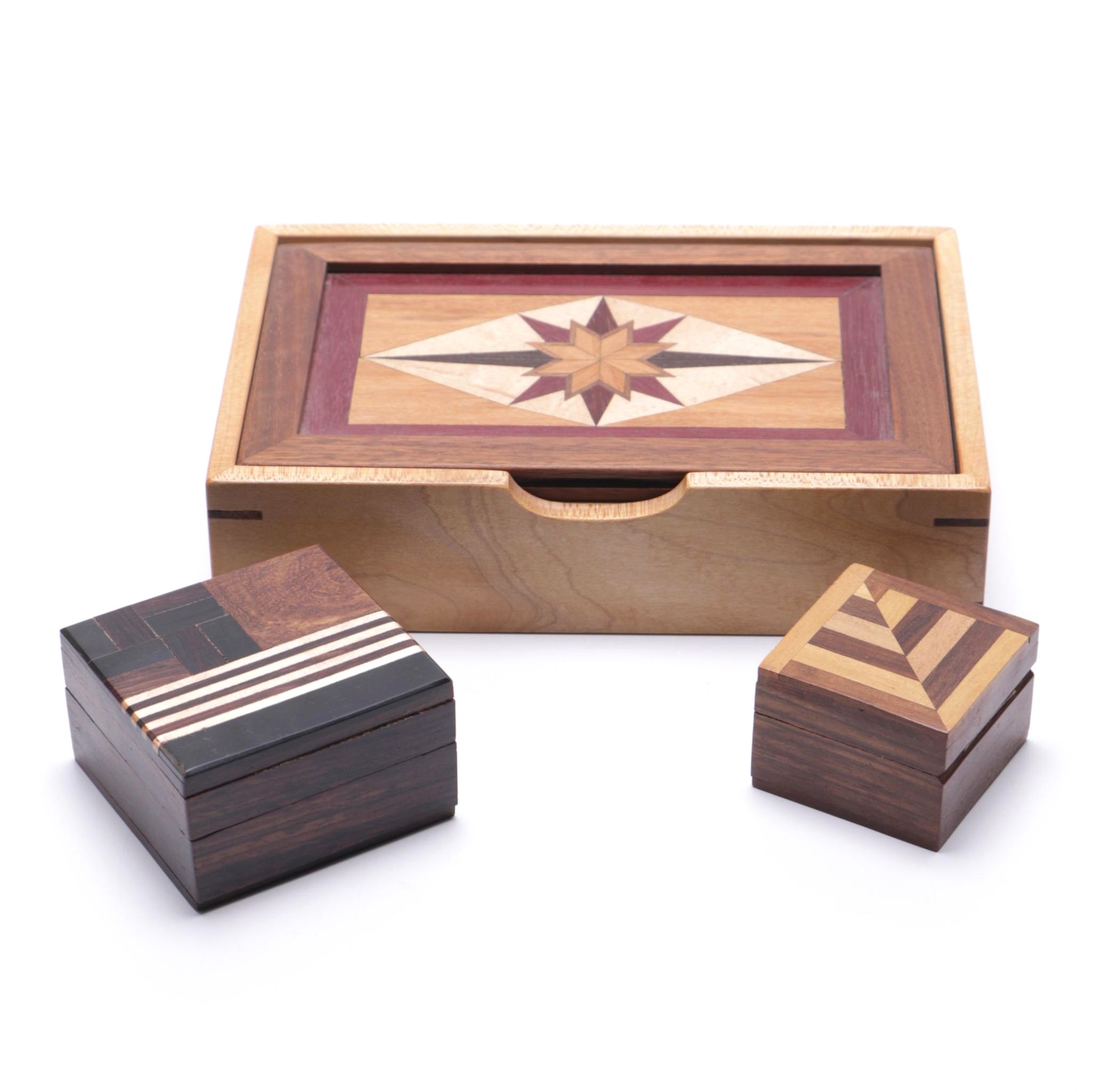 Hand Made Inlaid Wooden Boxes