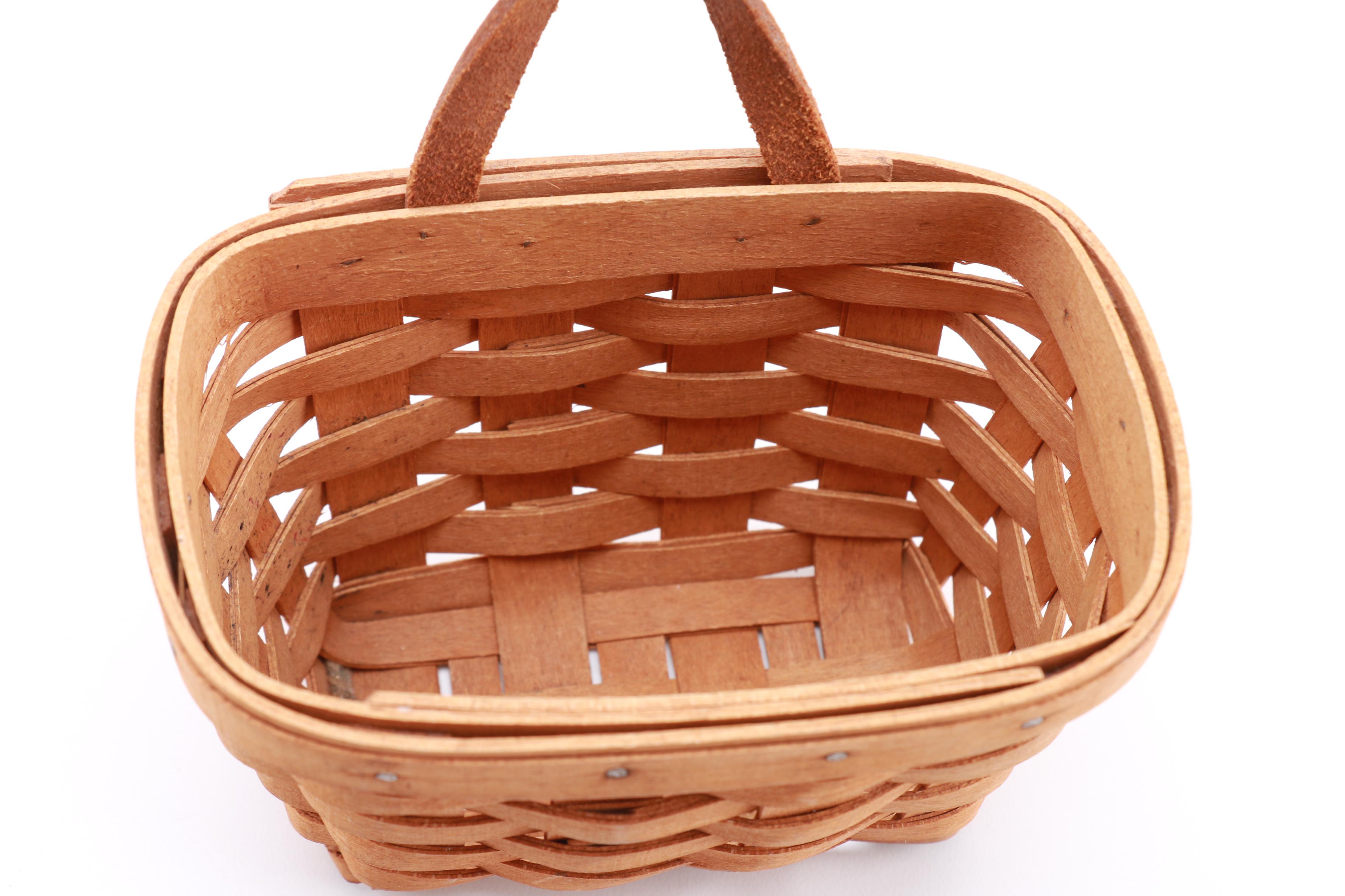 1992 Longaberger Key Hanging Handwoven Basket