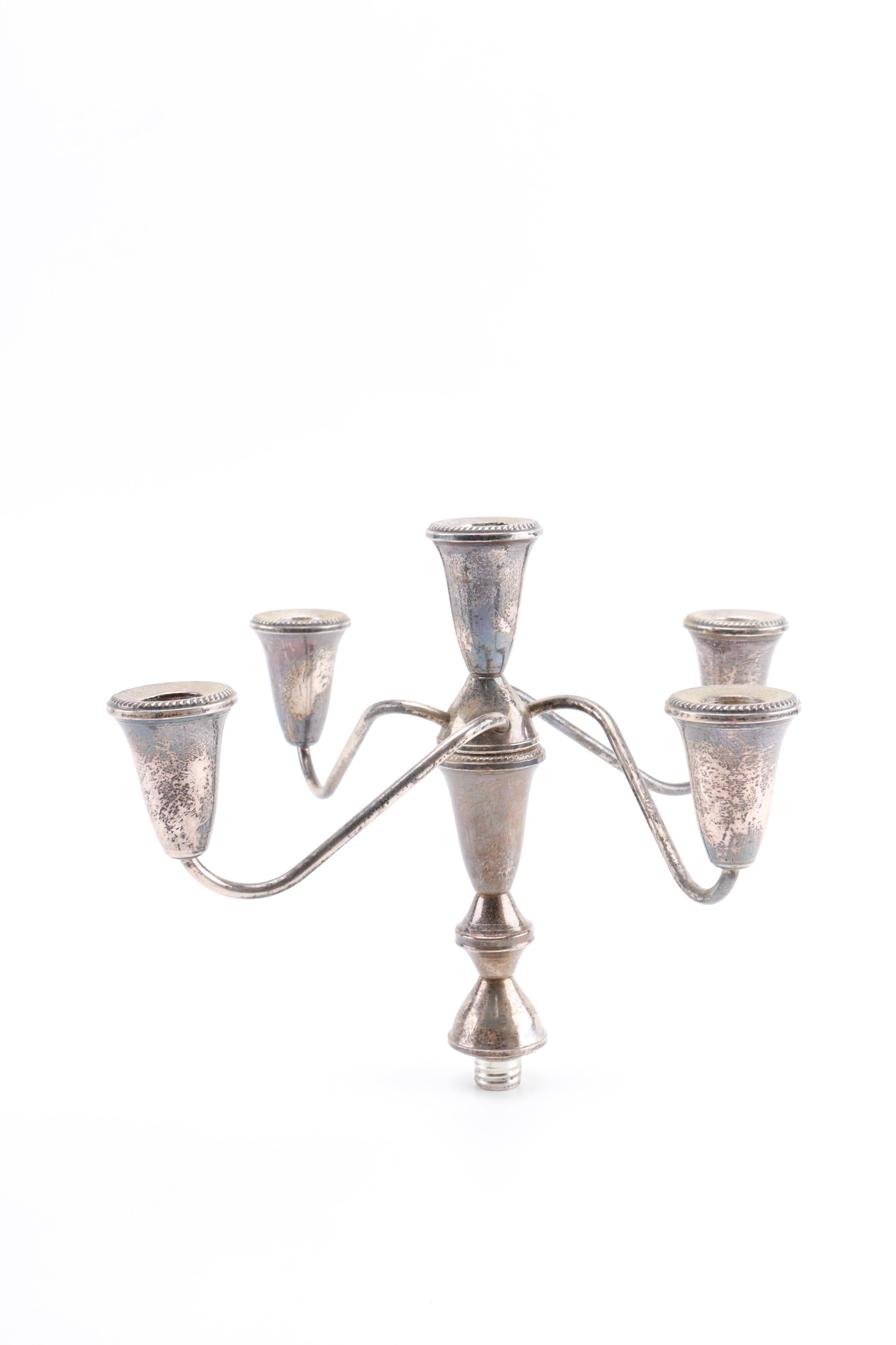 Weighted Sterling Candelabra Heads