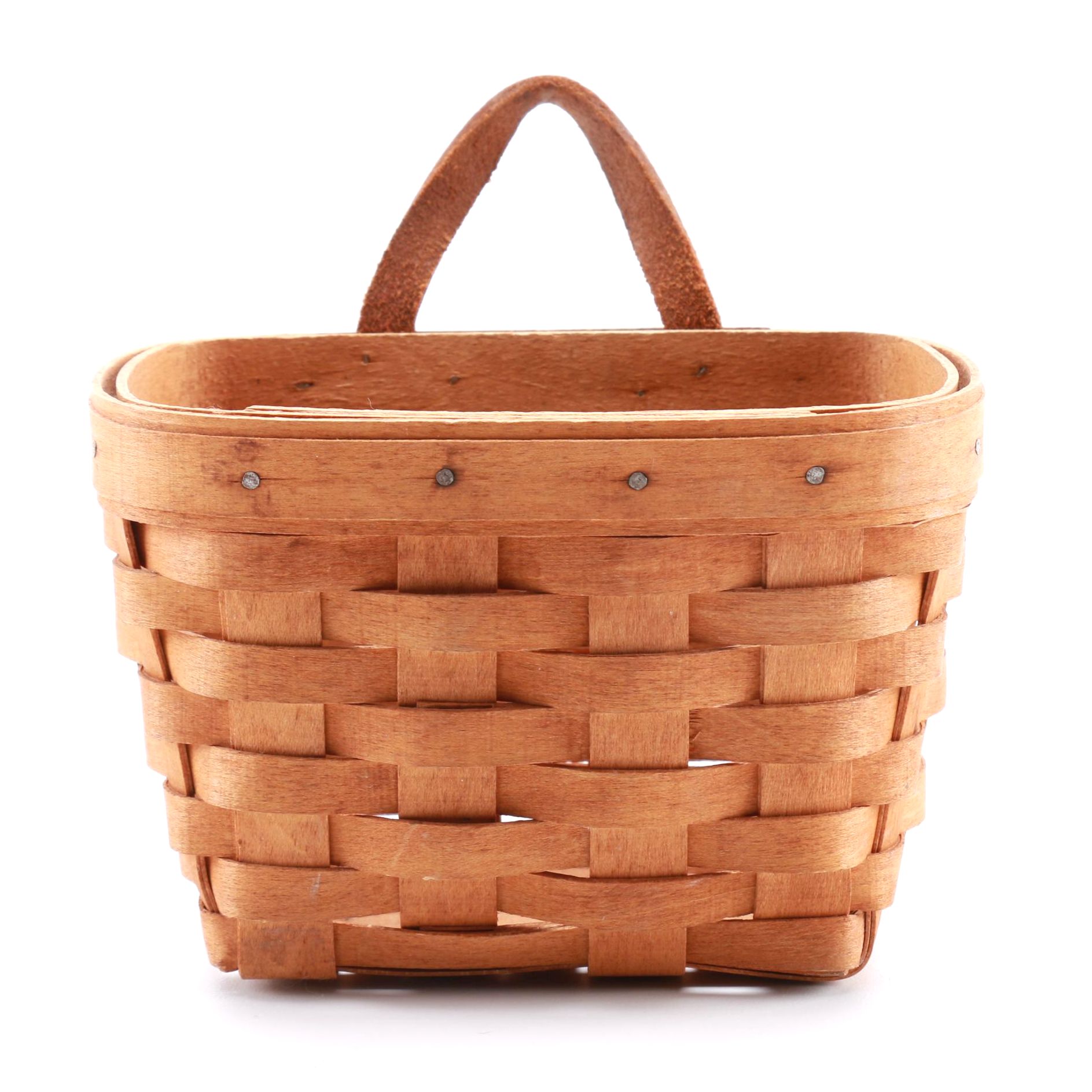 1992 Longaberger Key Hanging Handwoven Basket