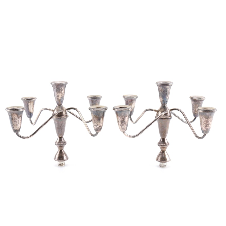 Weighted Sterling Candelabra Heads