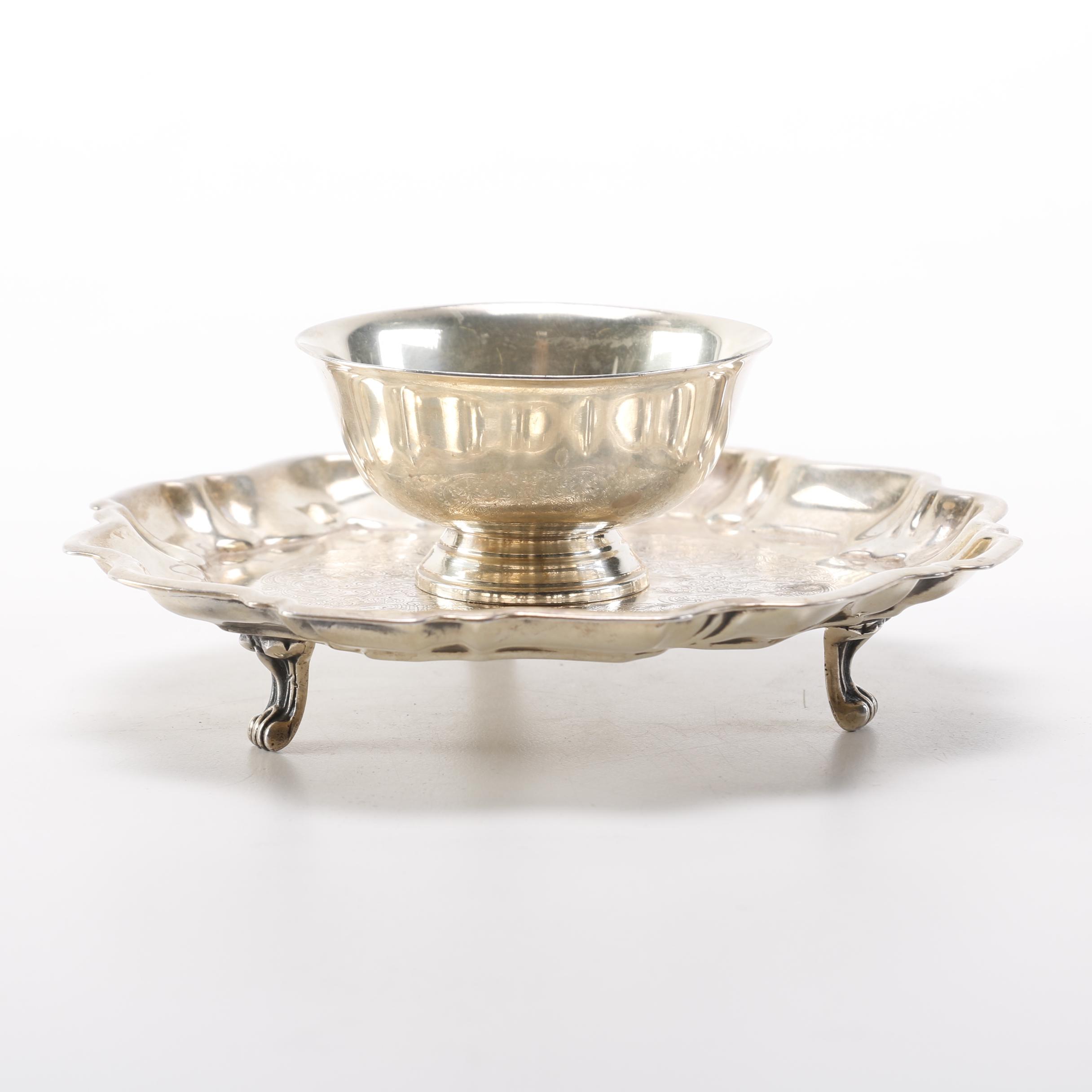 Reed & Barton "Paul Revere" Silver Plate Bowl and a Footed Tray