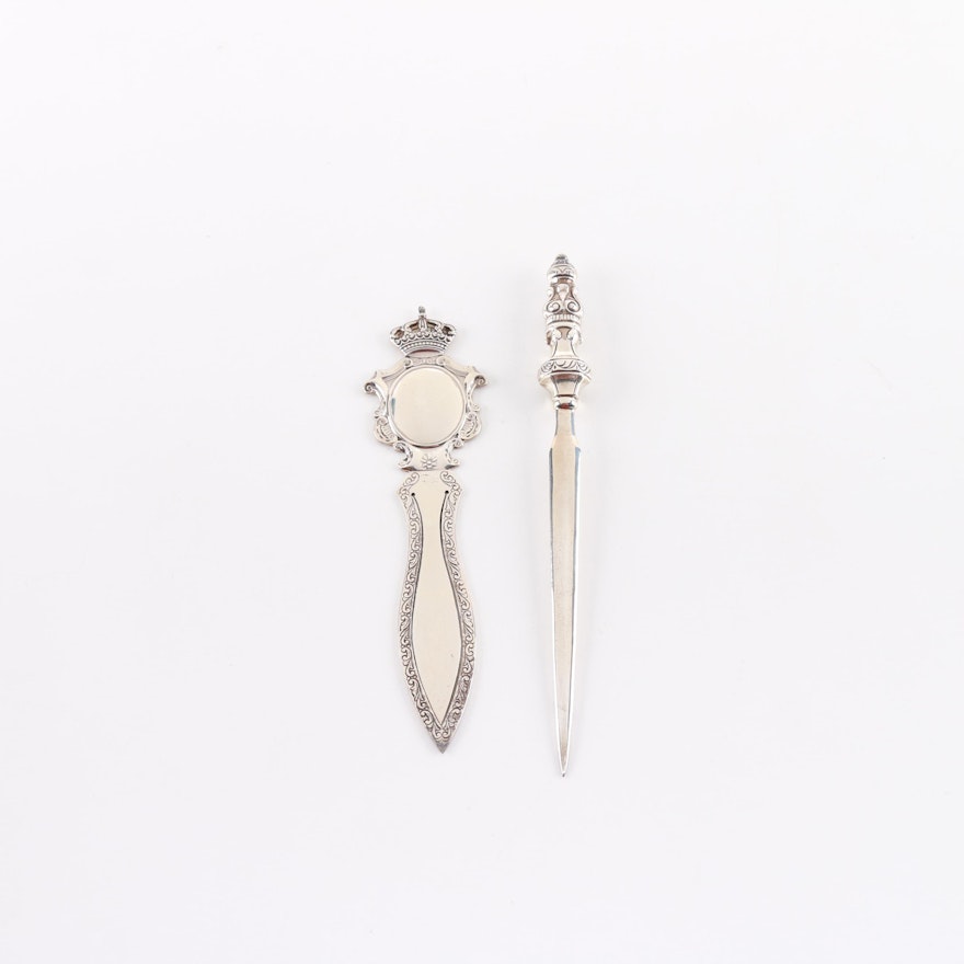 Ornate Sterling Silver Letter Openers