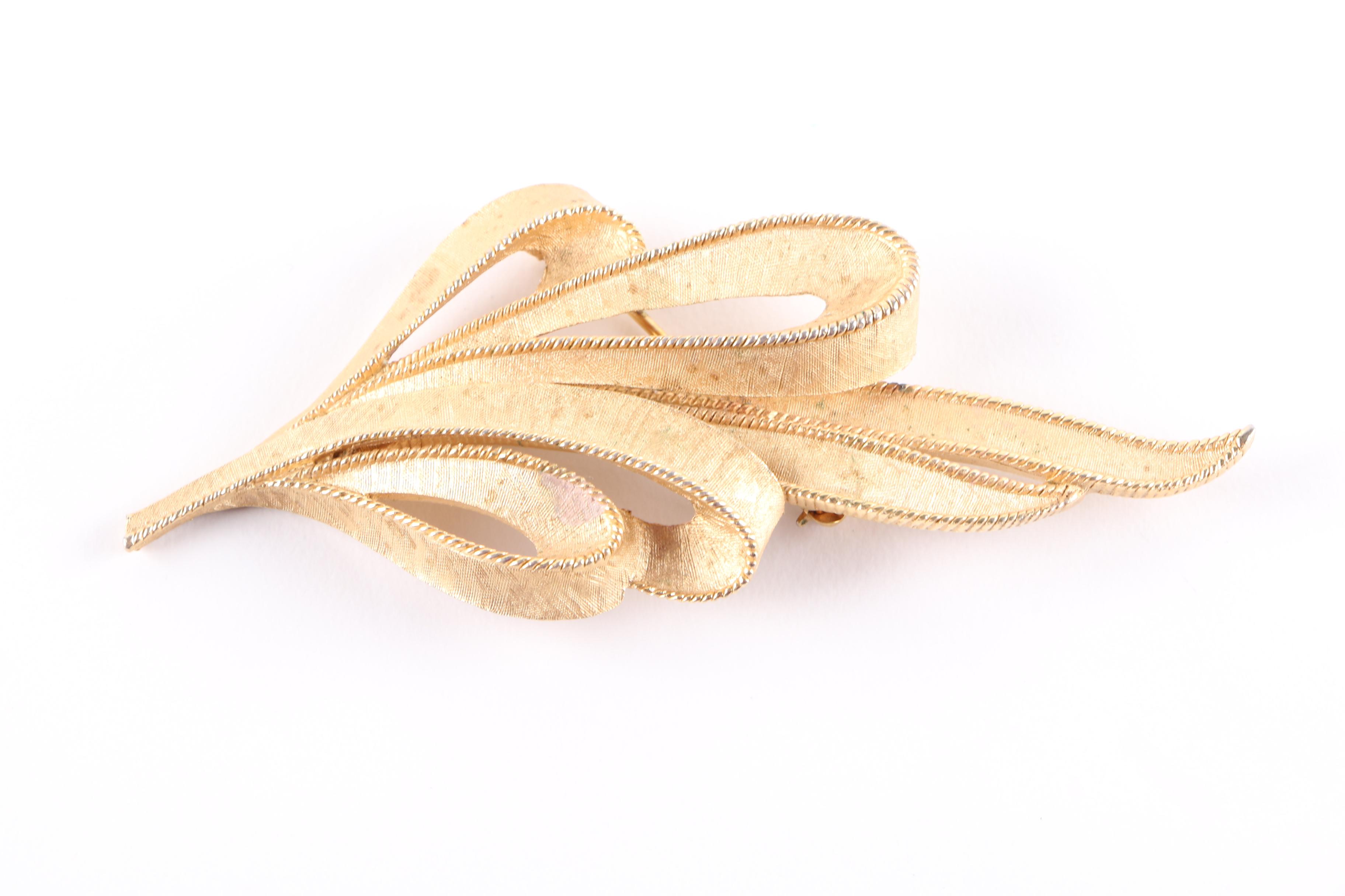 Collection of Vintage Trifari Gold-Tone Costume Jewelry