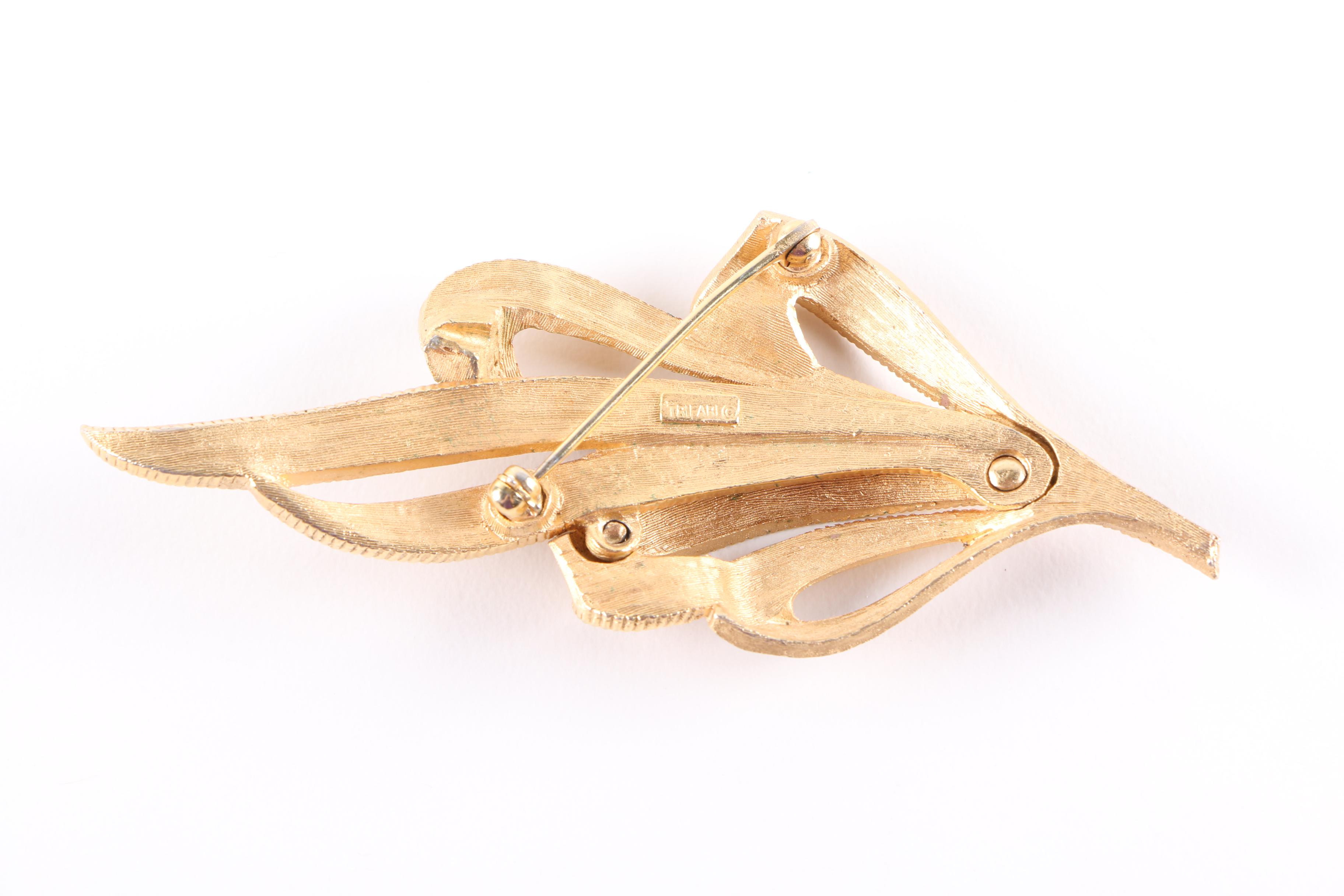 Collection of Vintage Trifari Gold-Tone Costume Jewelry