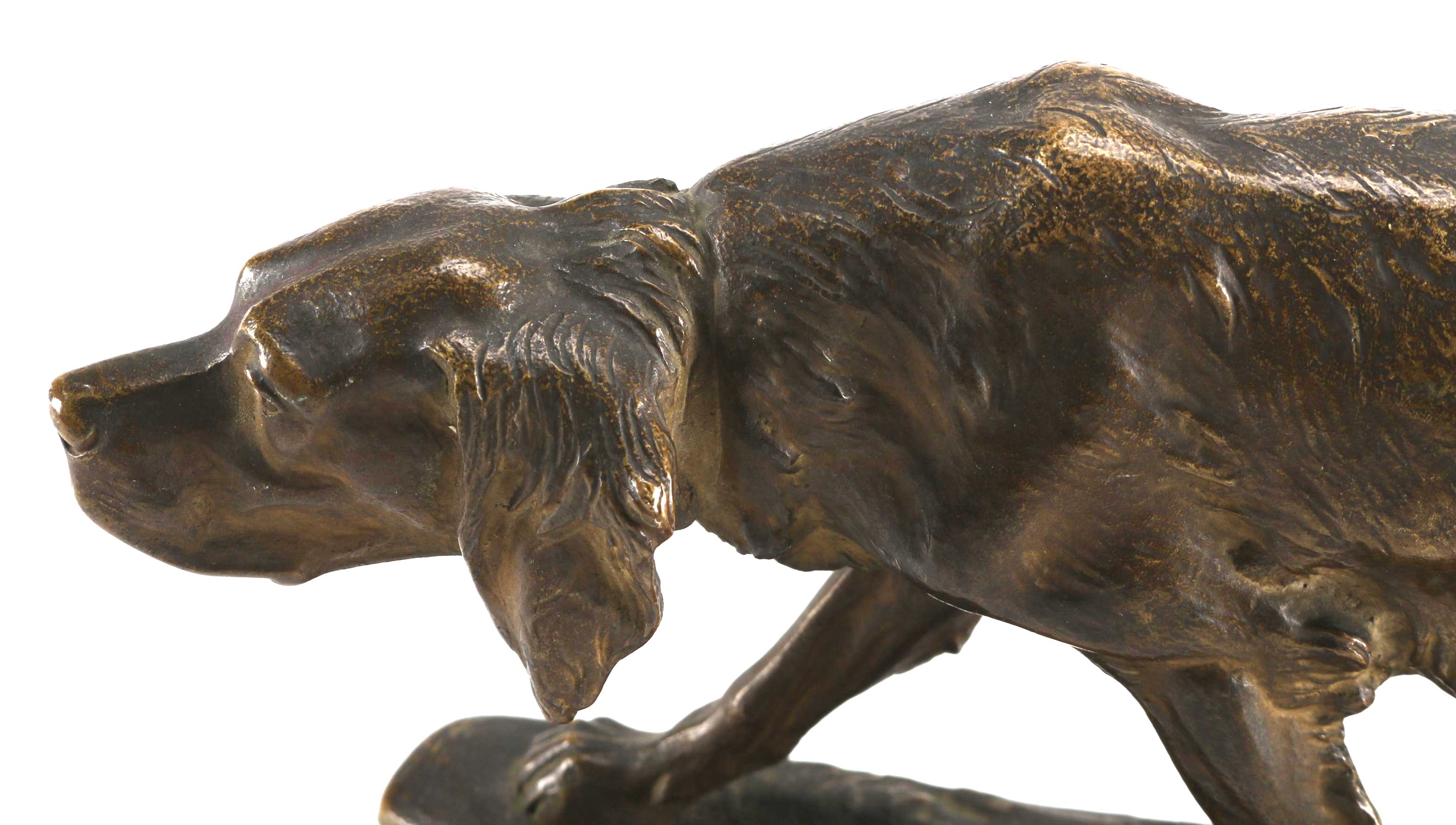 Franz Bergman Bronze Sculpture of a Dog