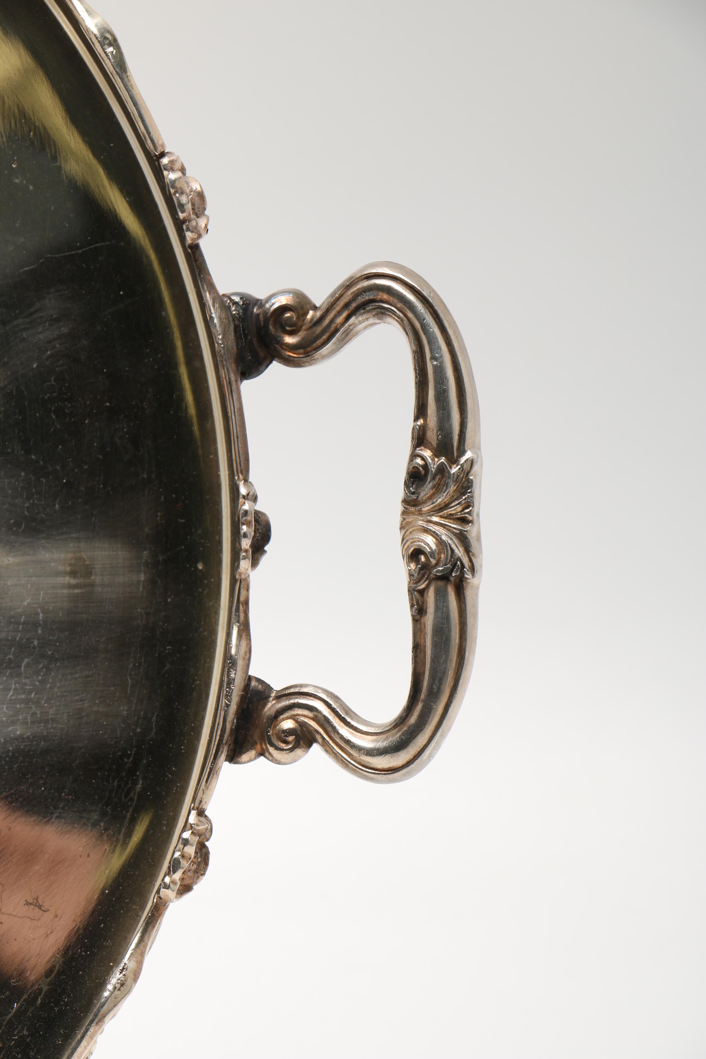 Silver Plate Cruet Set and Assorted Silver Plate