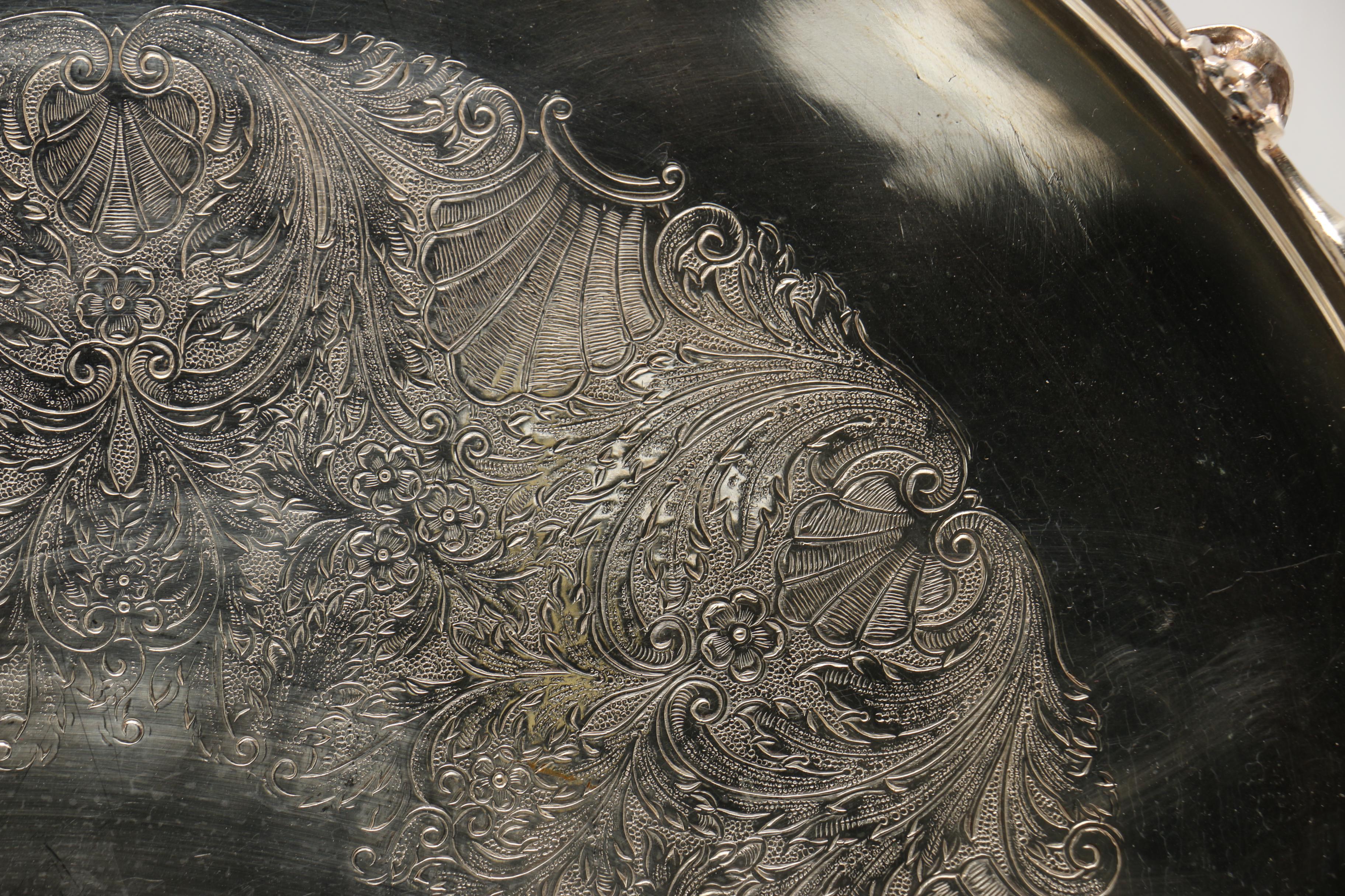 Silver Plate Cruet Set and Assorted Silver Plate