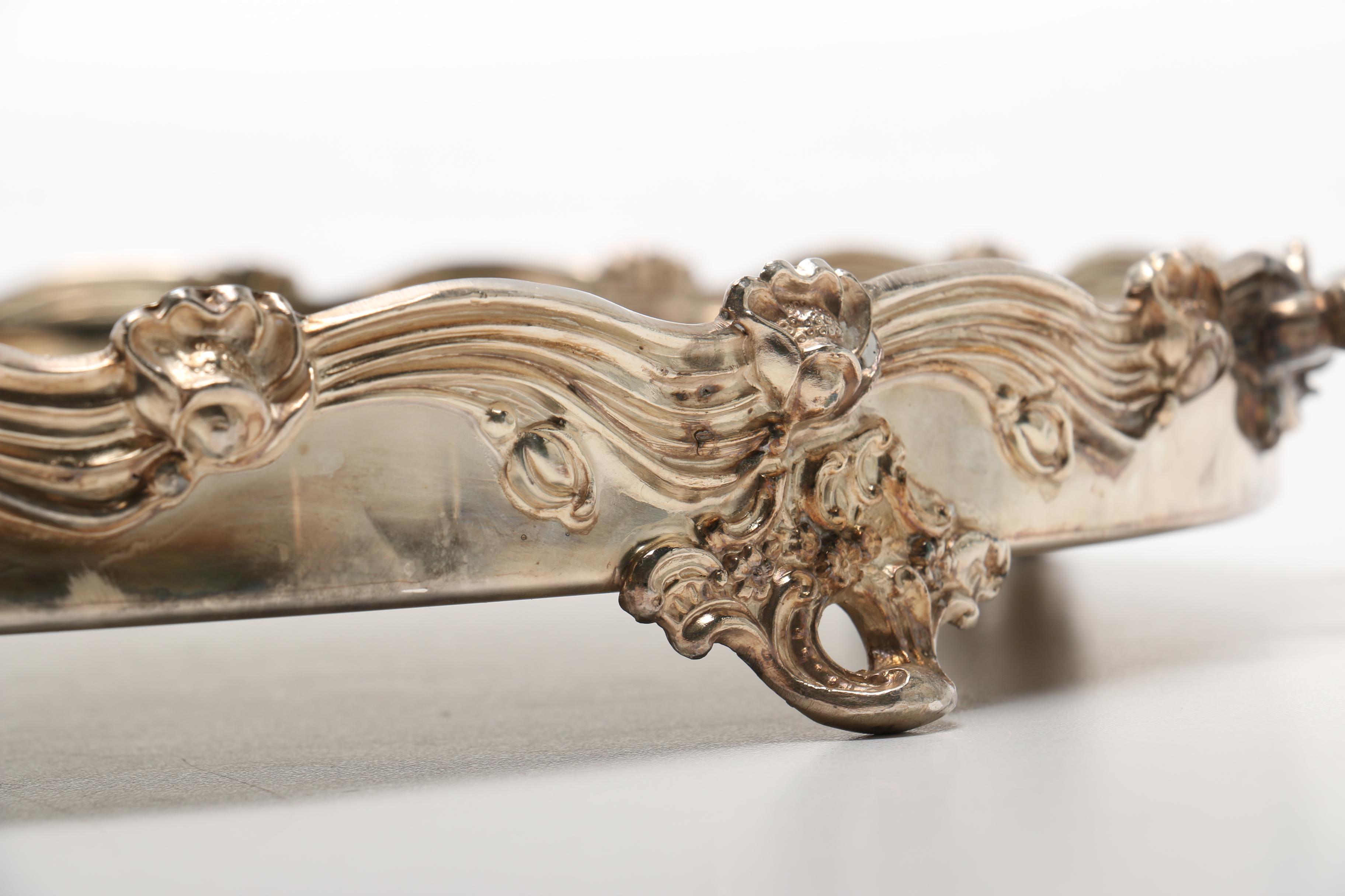 Silver Plate Cruet Set and Assorted Silver Plate