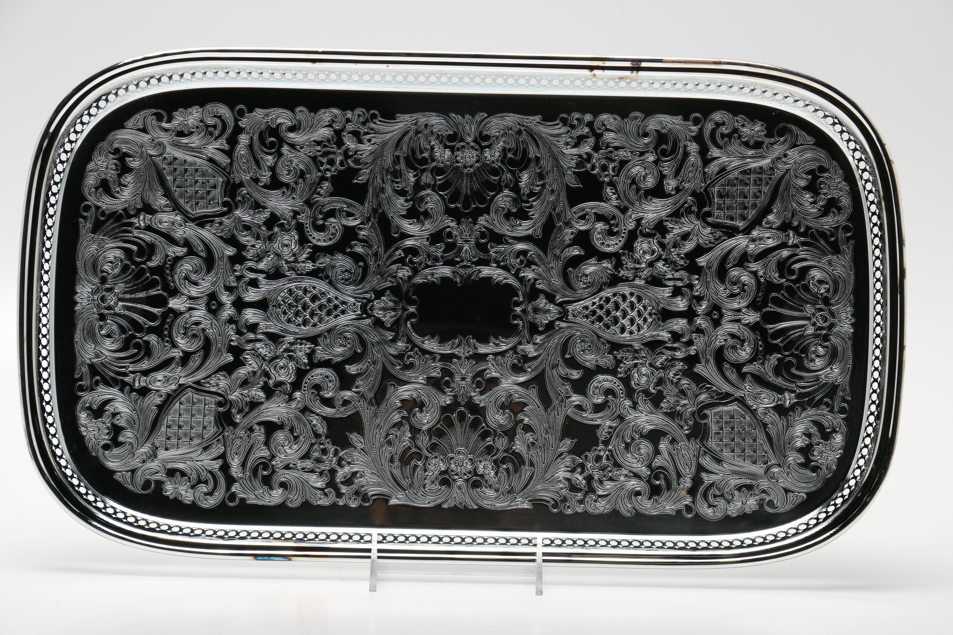 Silver Plate Cruet Set and Assorted Silver Plate