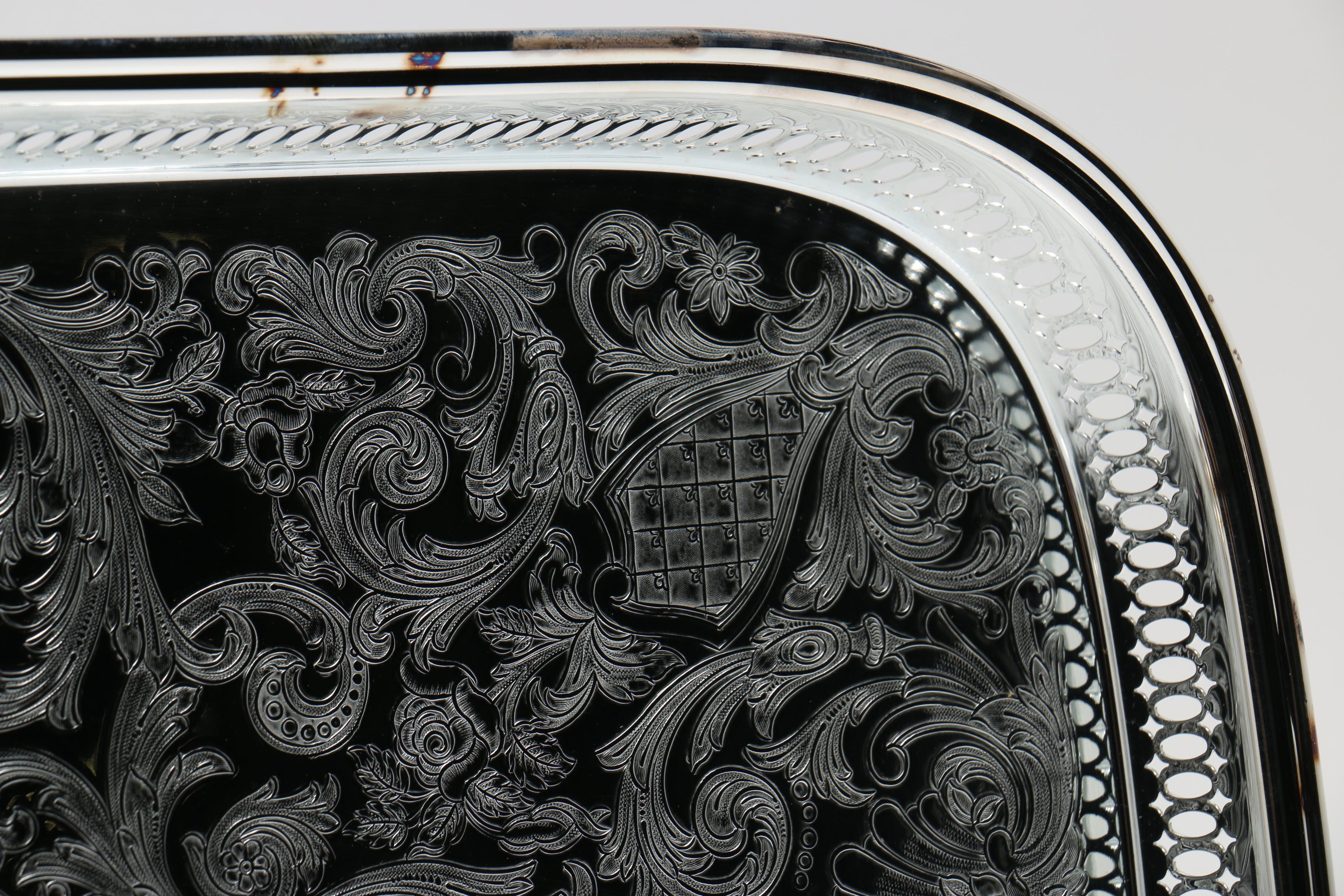 Silver Plate Cruet Set and Assorted Silver Plate