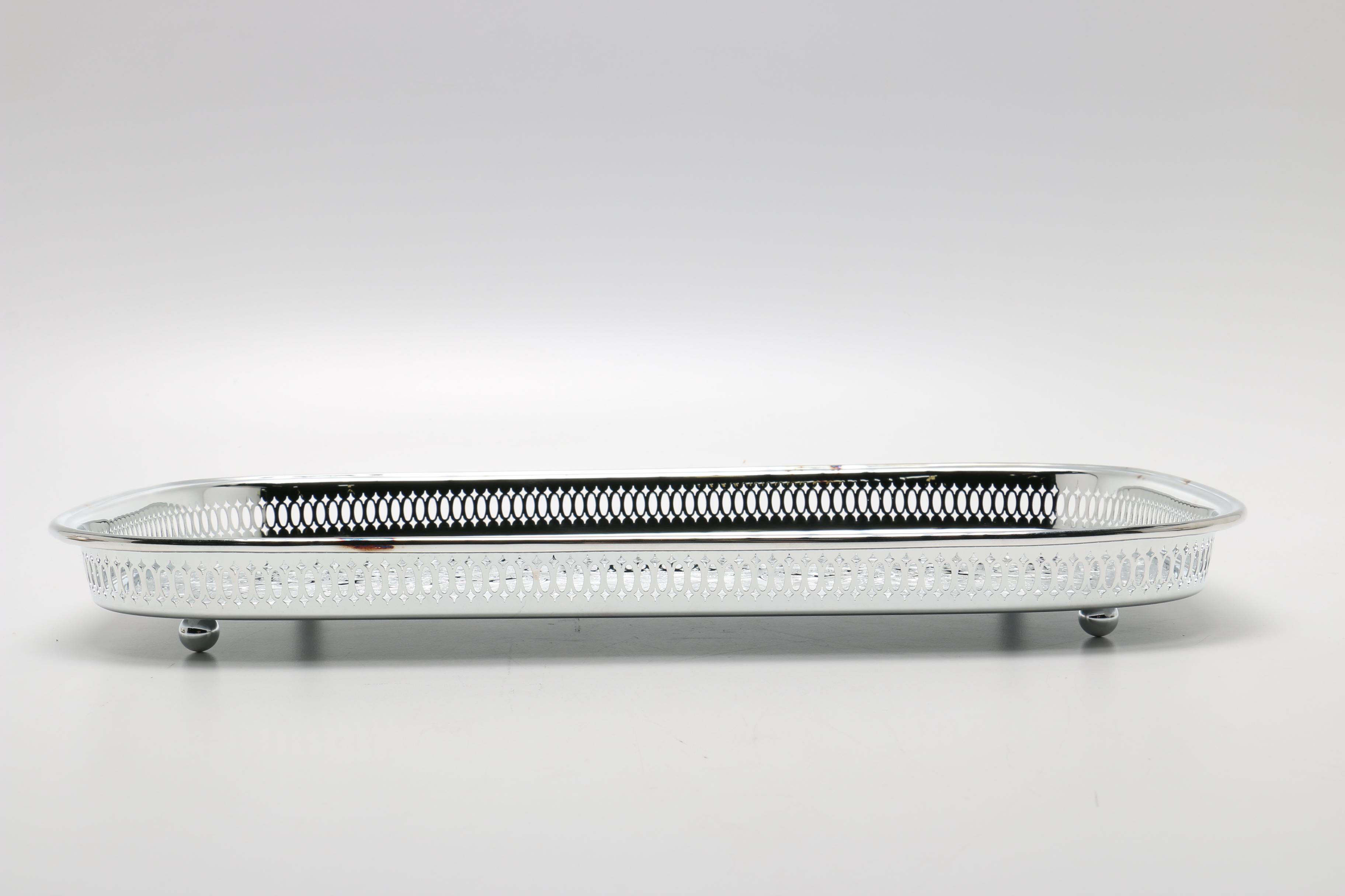 Silver Plate Cruet Set and Assorted Silver Plate