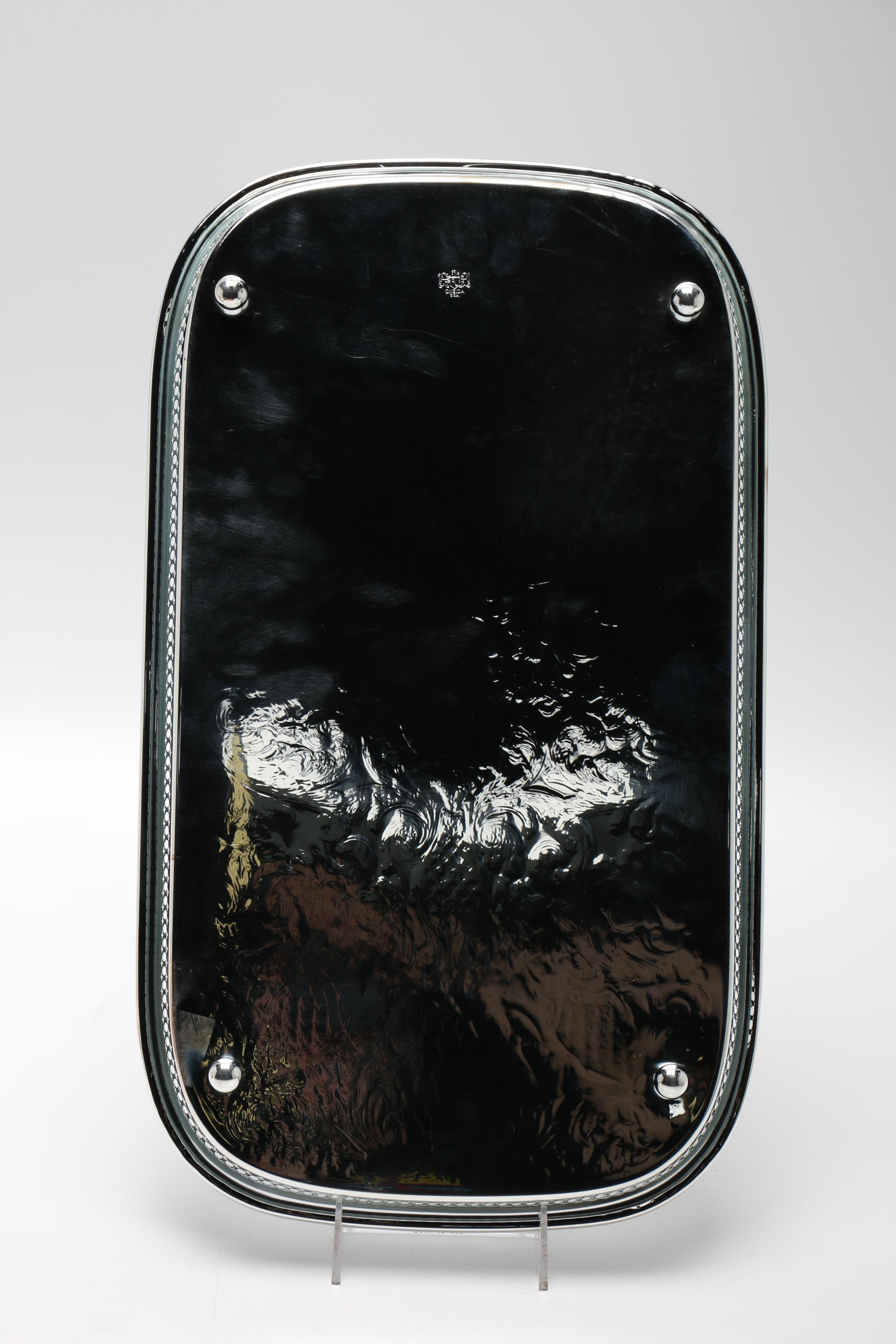 Silver Plate Cruet Set and Assorted Silver Plate